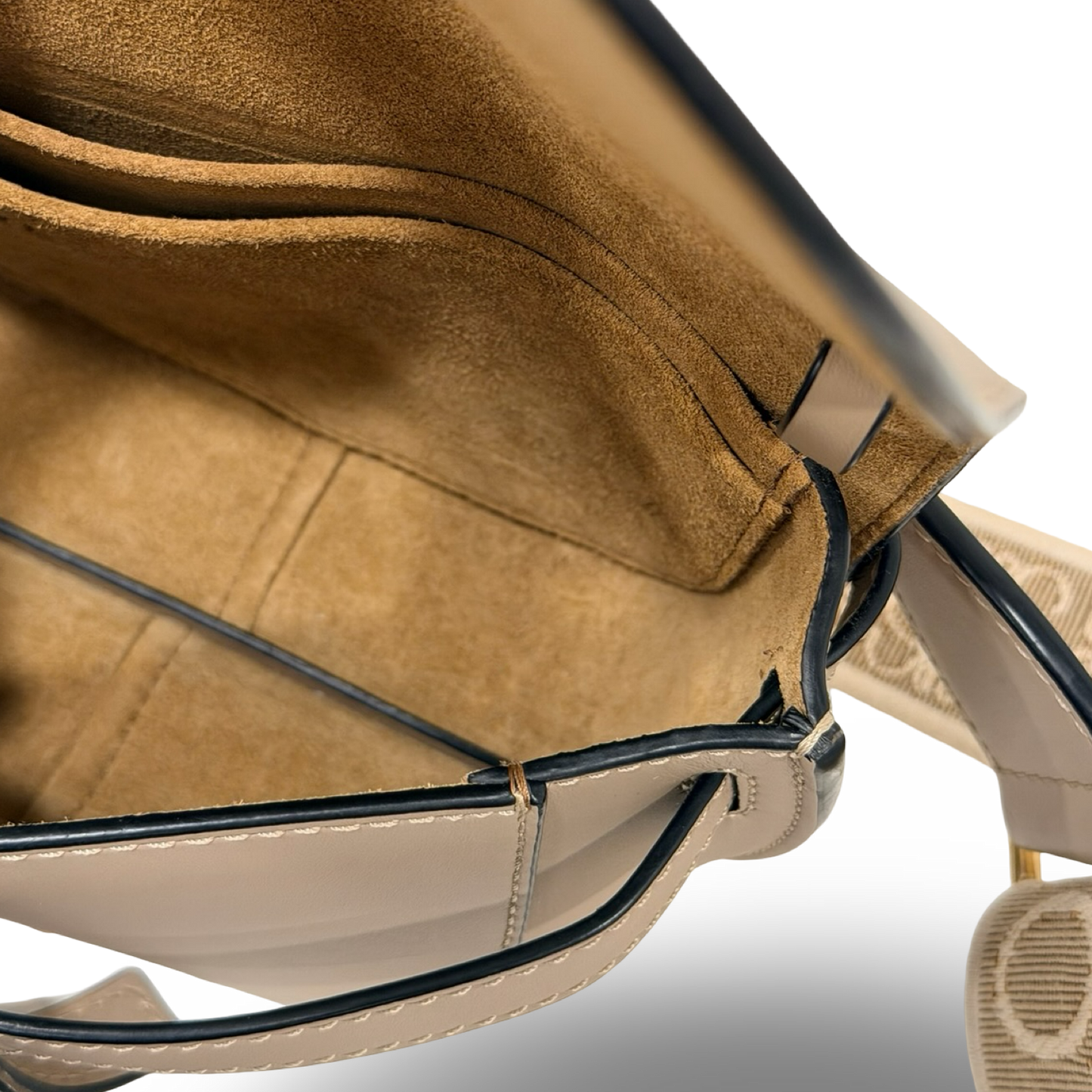 Loewe Calfskin Jacquard Mini Gate Dual Bag - GHW / Gray