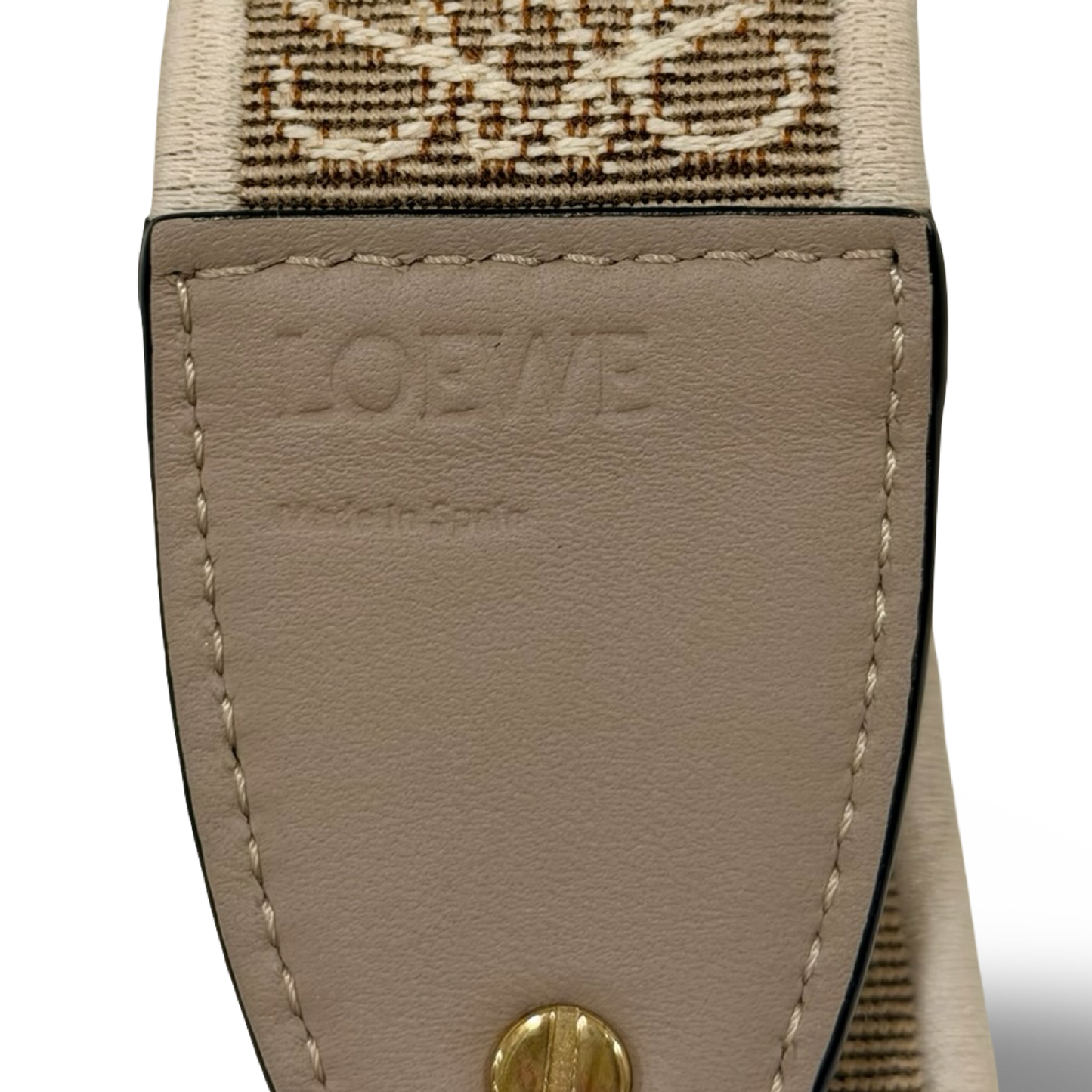 Loewe Calfskin Jacquard Mini Gate Dual Bag - GHW / Gray