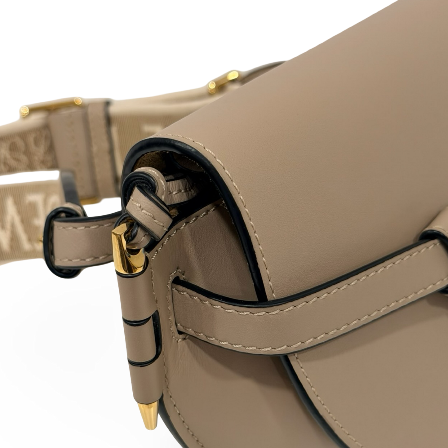 Loewe Calfskin Jacquard Mini Gate Dual Bag - GHW / Gray