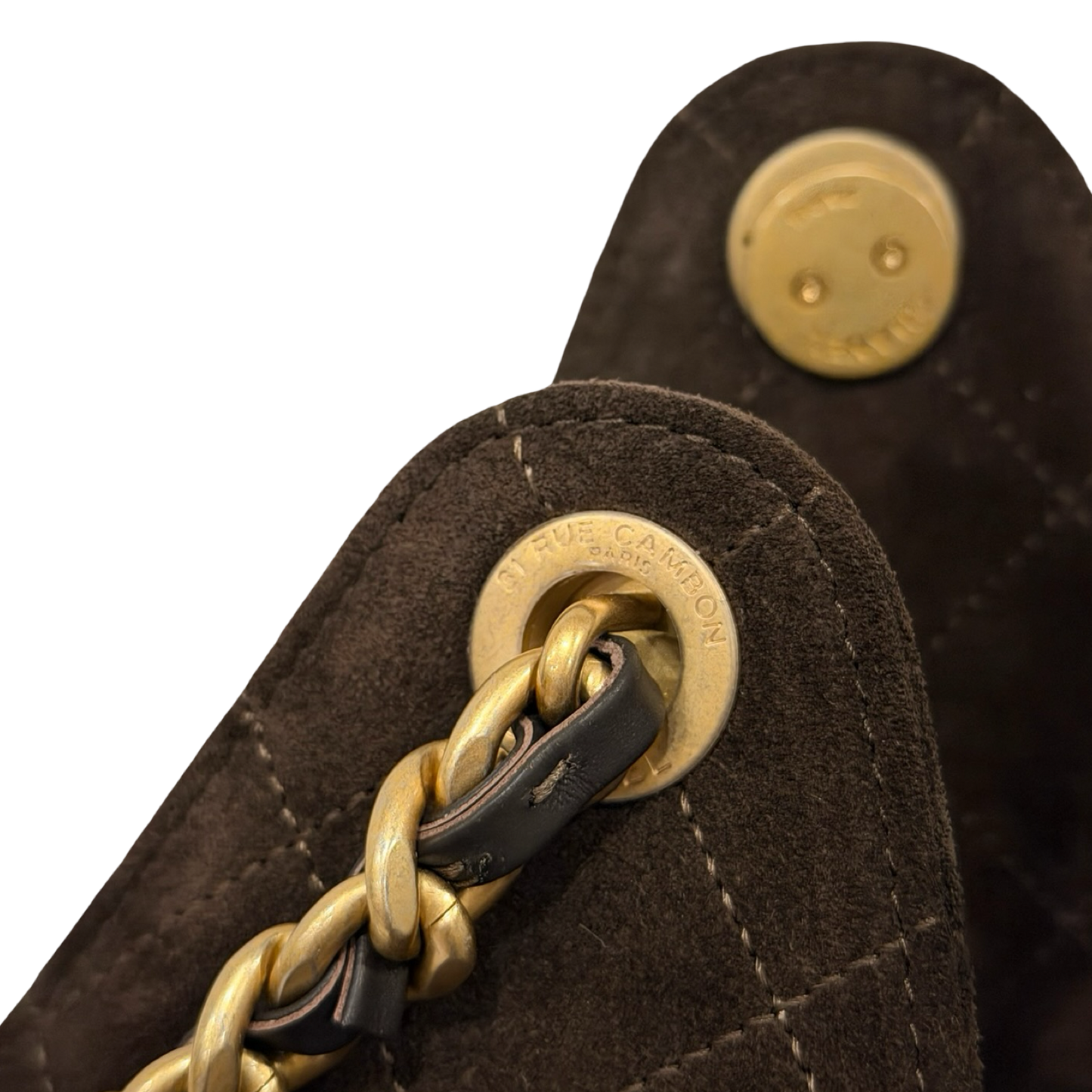 Chanel Quilted Suede Small 25 Bag - GHW / Brown