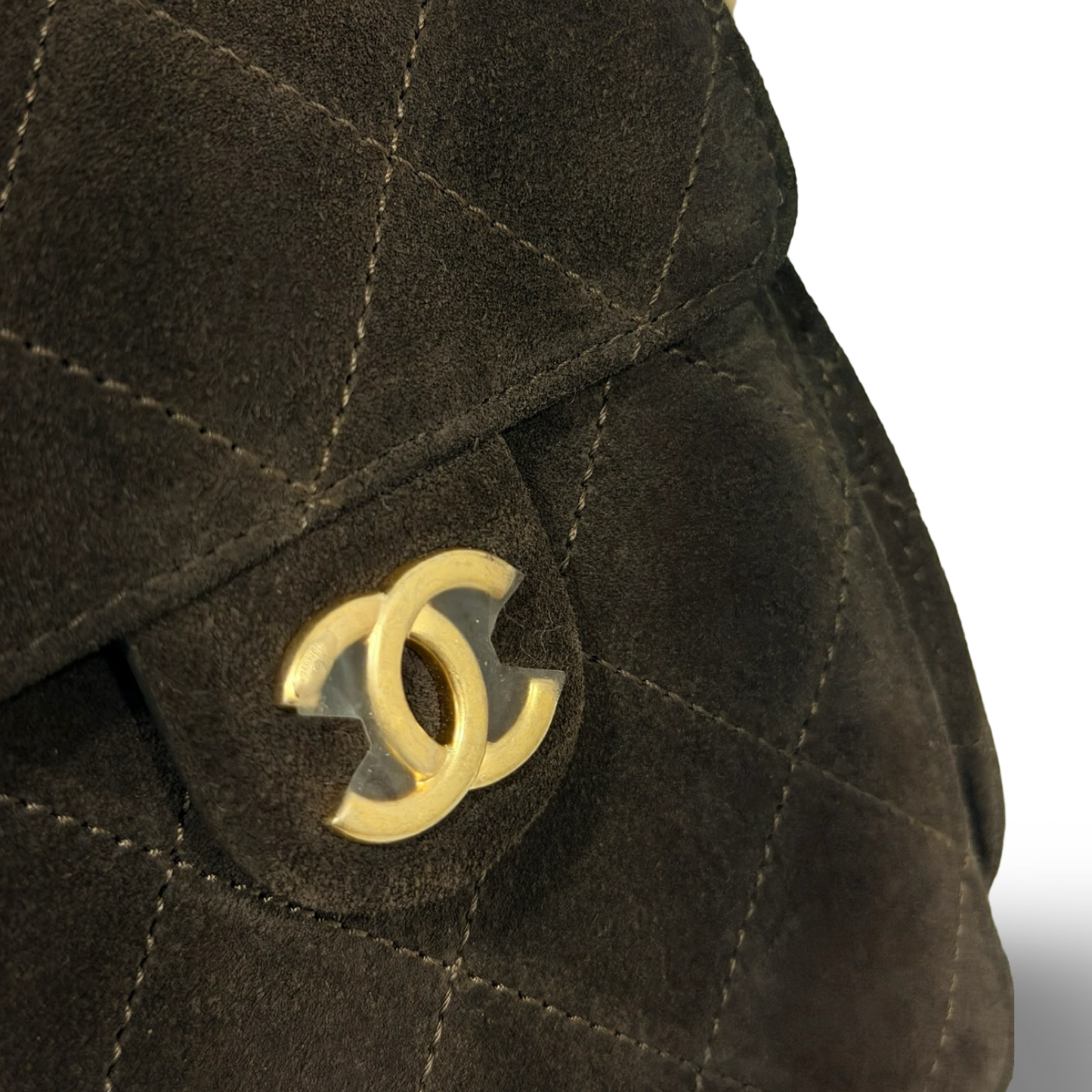 Chanel Quilted Suede Small 25 Bag - GHW / Brown