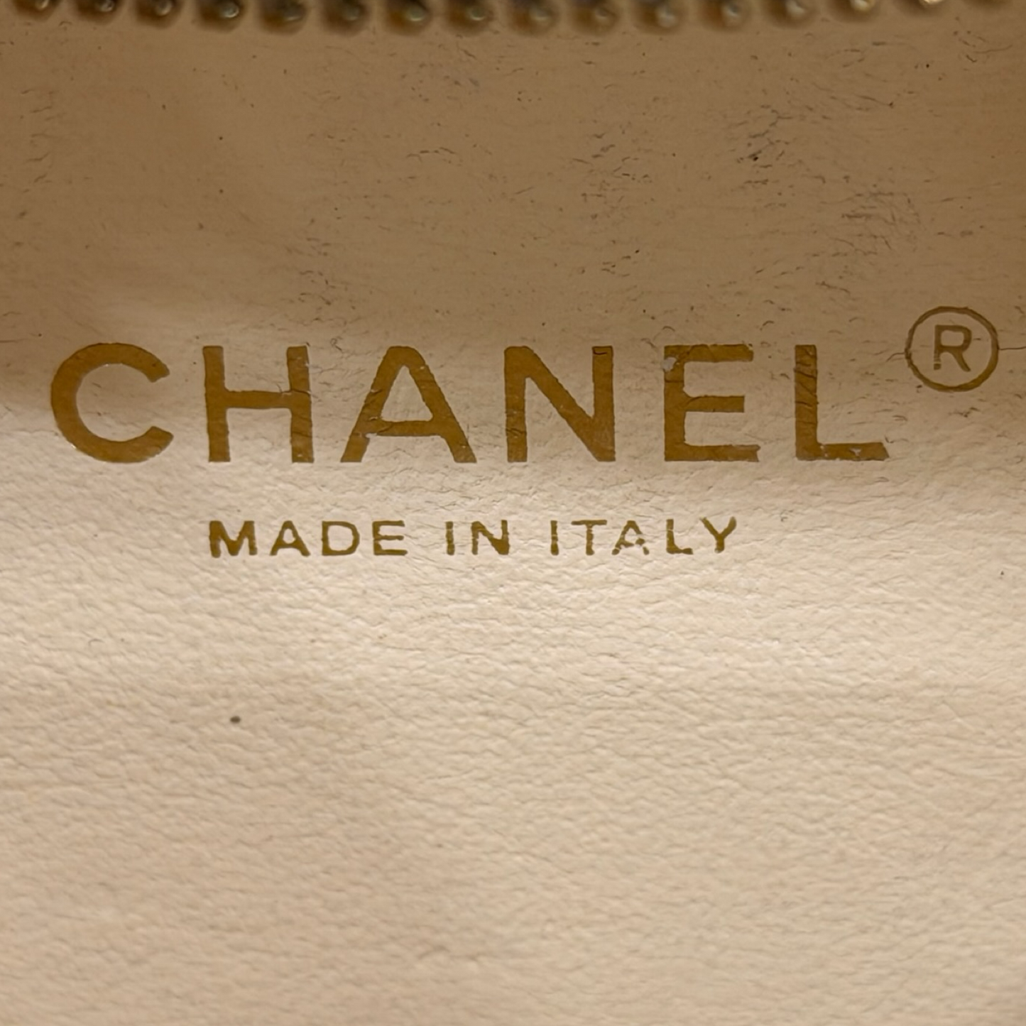 Chanel Quilted Caviar Small Vanity Case - GHW / Yellow