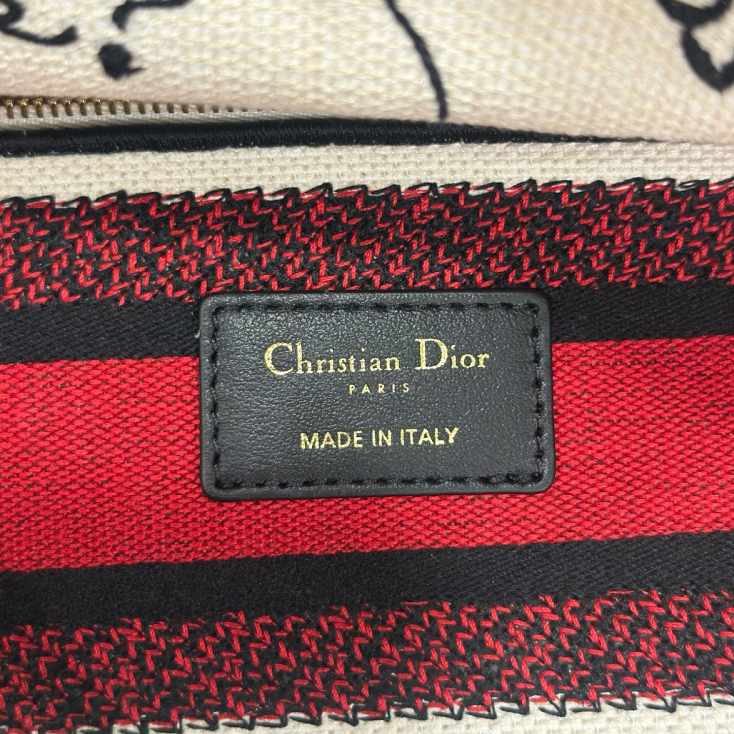 Dior Canvas D-Lite Medium Amour Graffiti Lady Dior Lady - GHW / Red White