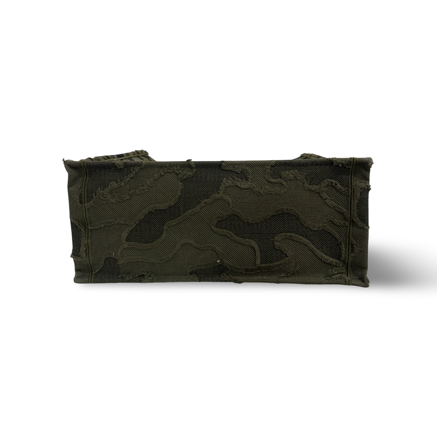 Dior Canvas Embroidered Camouflage Medium Book Tote - Green