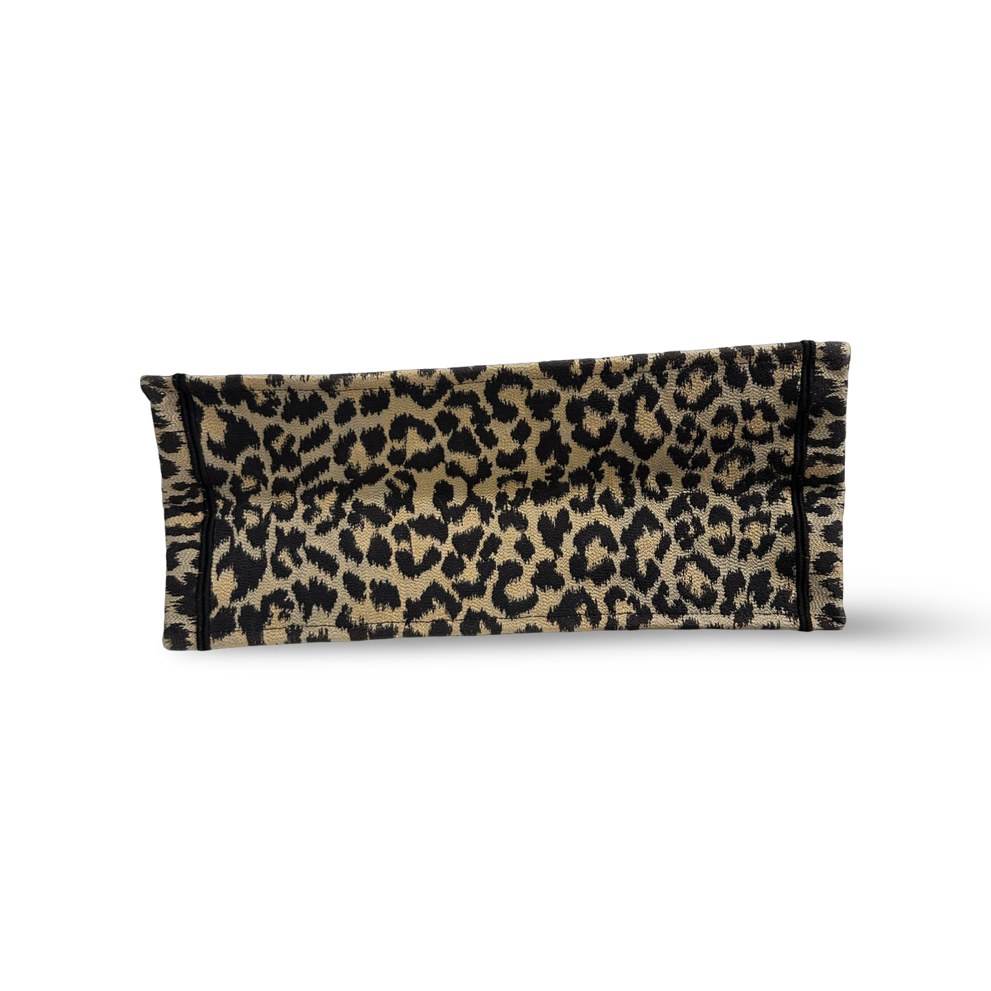 Dior Embroidered Canvas Large Leopard Tote - Brown