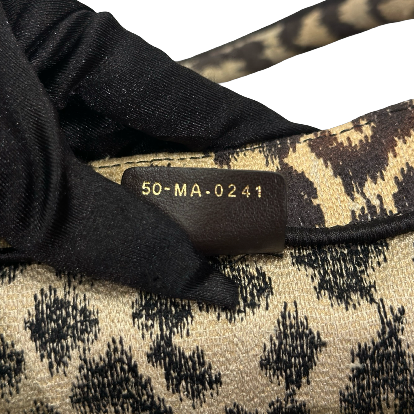Dior Embroidered Canvas Large Leopard Tote - Brown