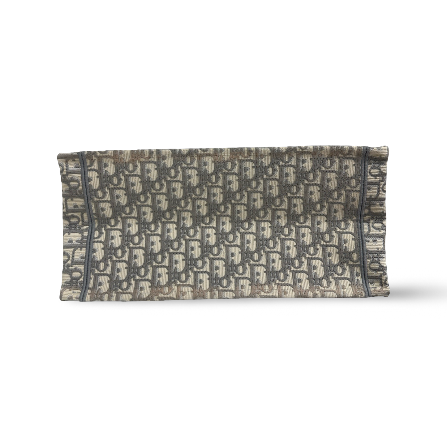Dior Quilled Canvas Oblique Medium Book Tote - Grey