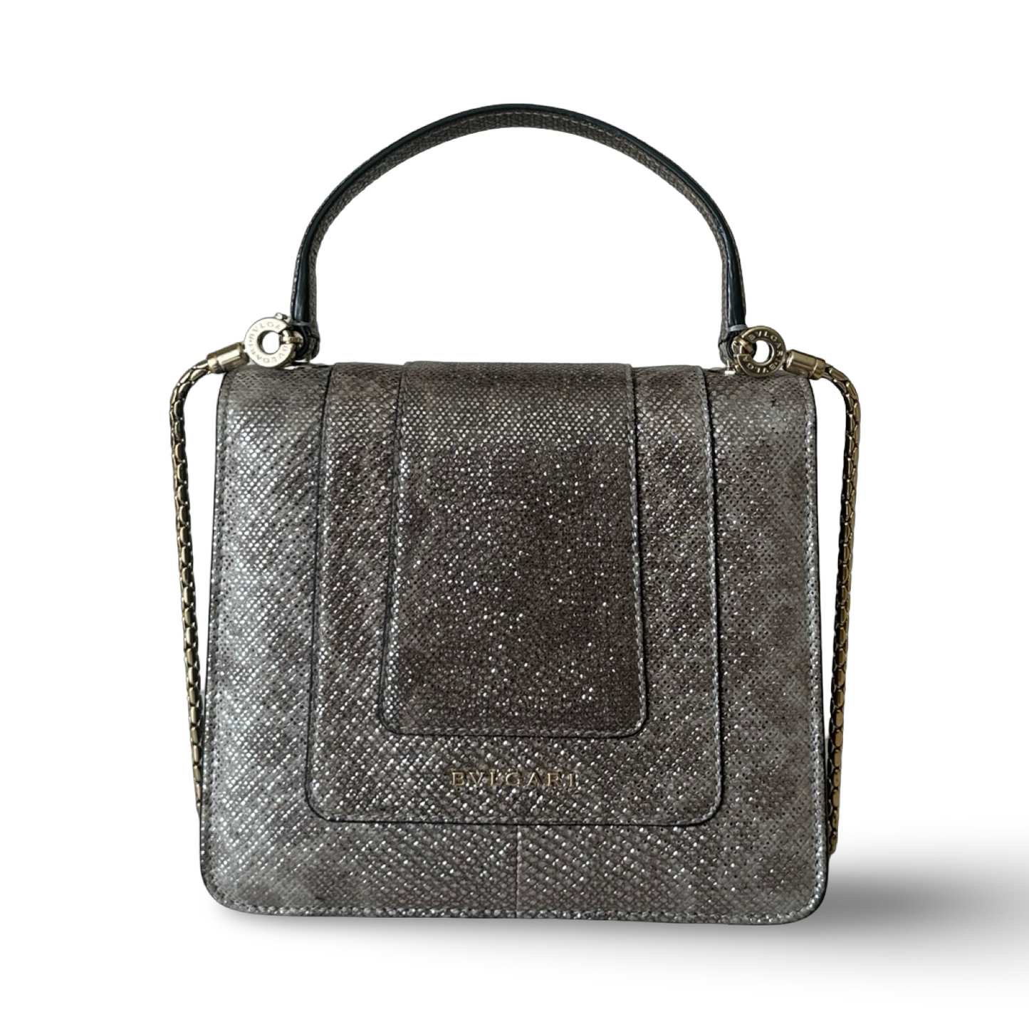 Bvlgari Snake Skin Serpenti Forever Top Handle Bag - GHW / Bronze