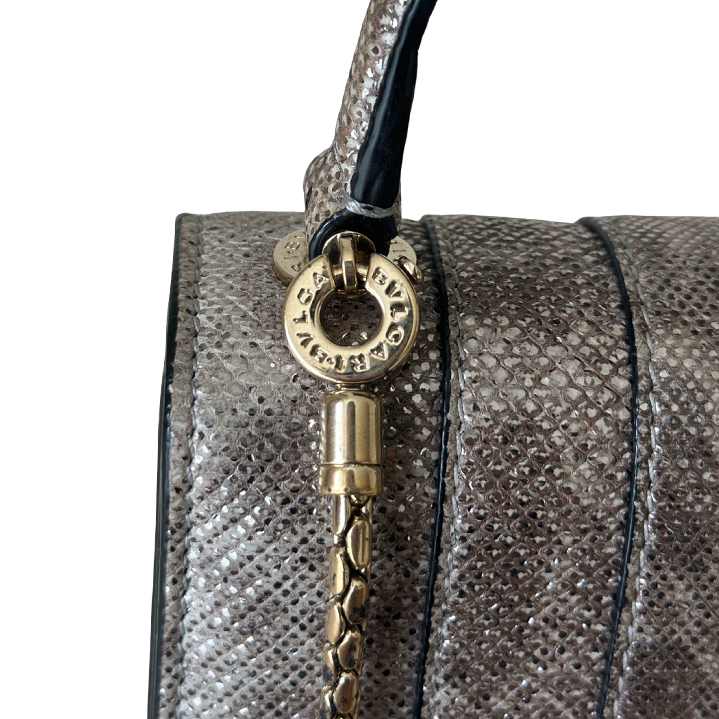 Bvlgari Snake Skin Serpenti Forever Top Handle Bag - GHW / Bronze
