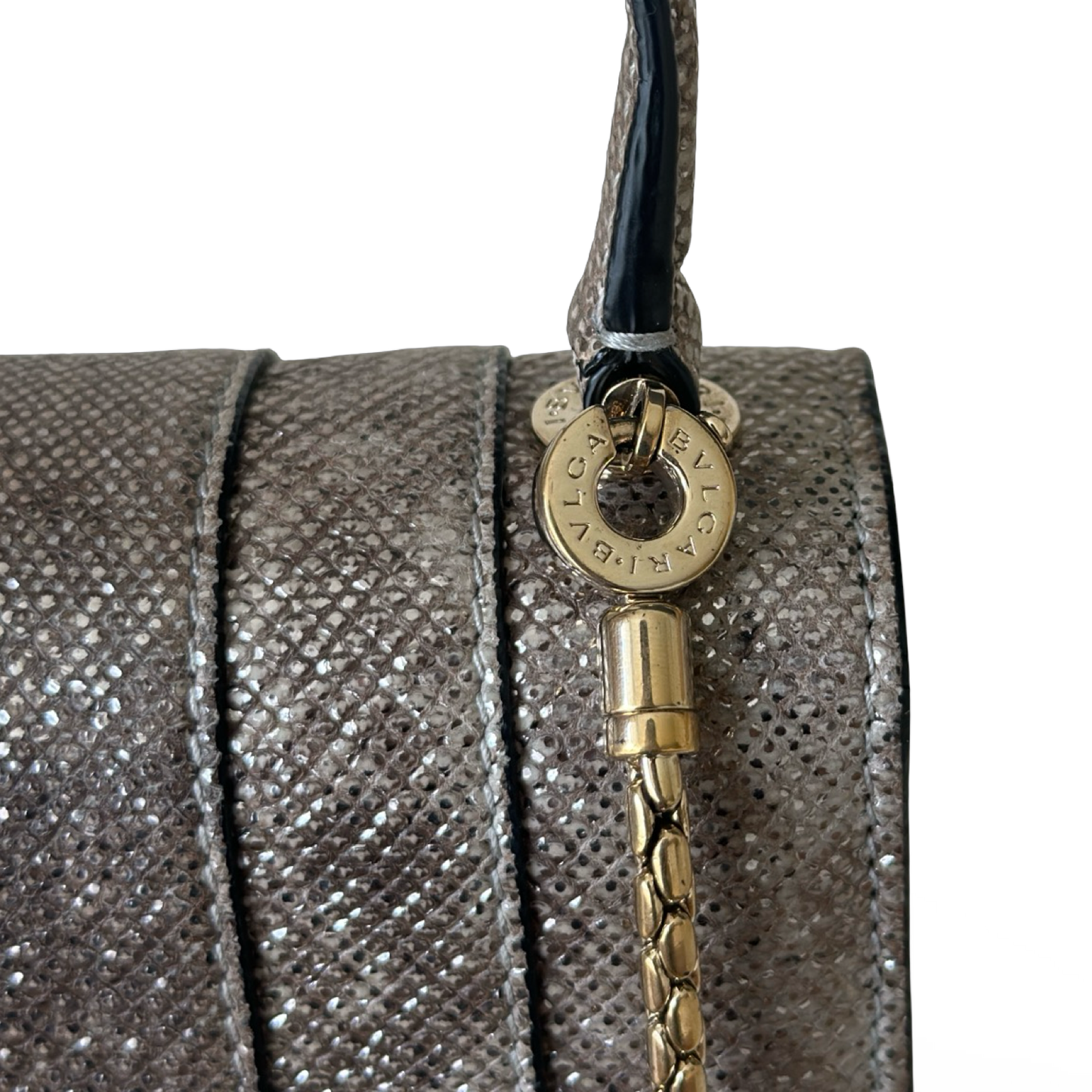 Bvlgari Snake Skin Serpenti Forever Top Handle Bag - GHW / Bronze