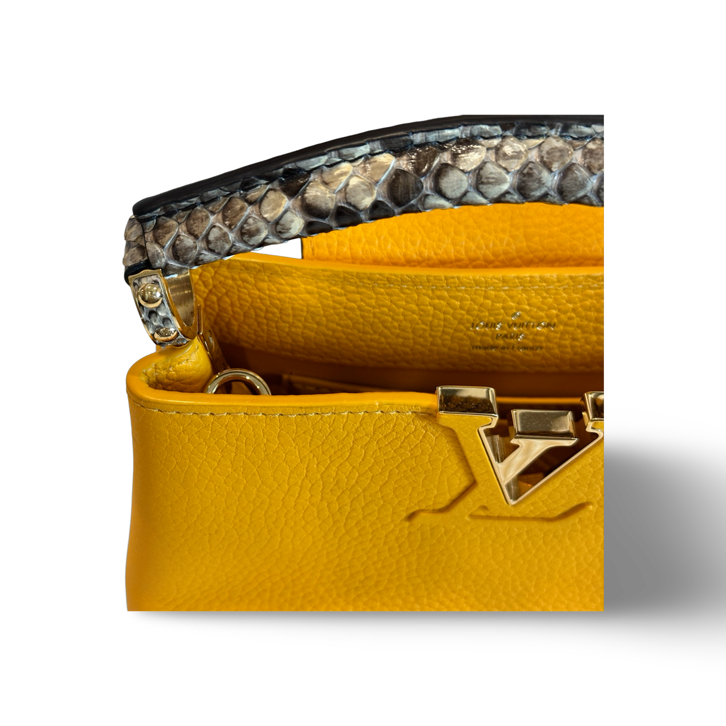 Louis Vuitton Mini Capucines Sneak Skin Yellow