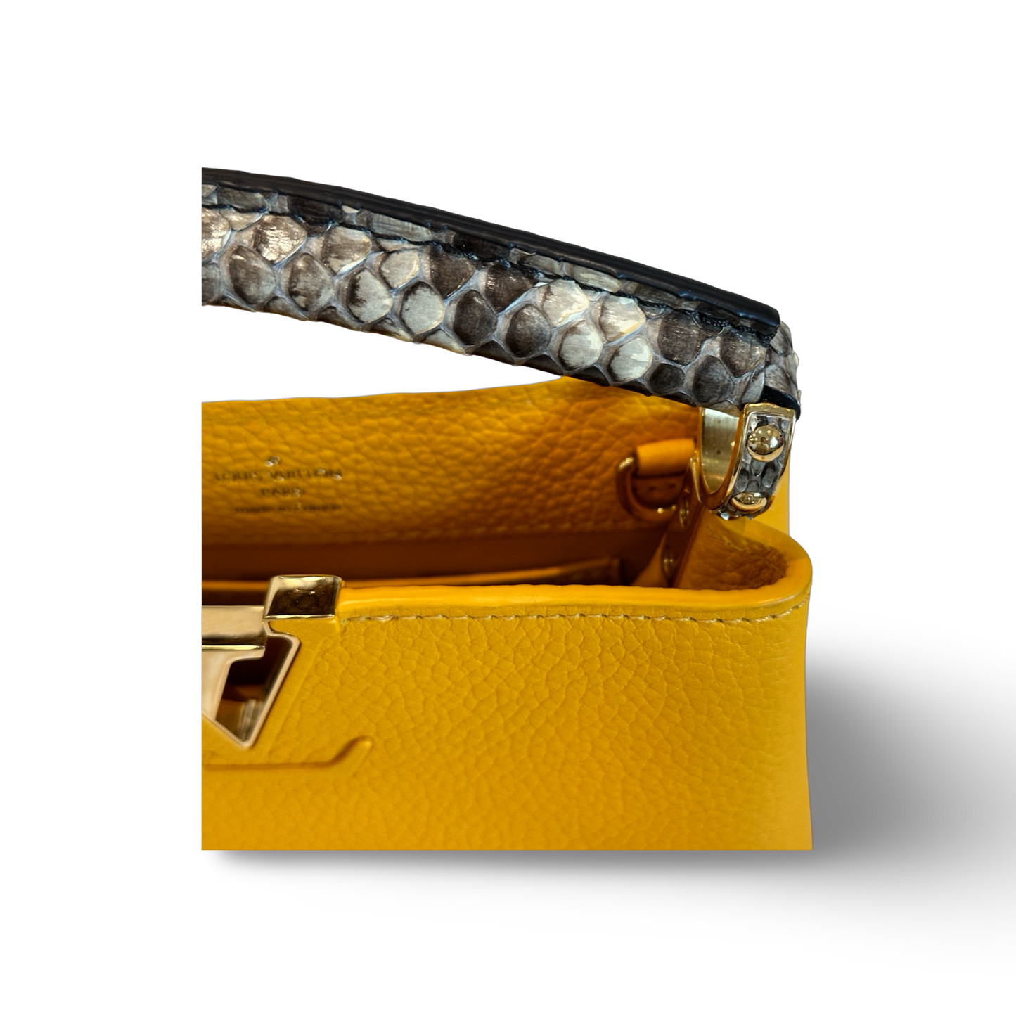 Louis Vuitton Mini Capucines Sneak Skin Yellow