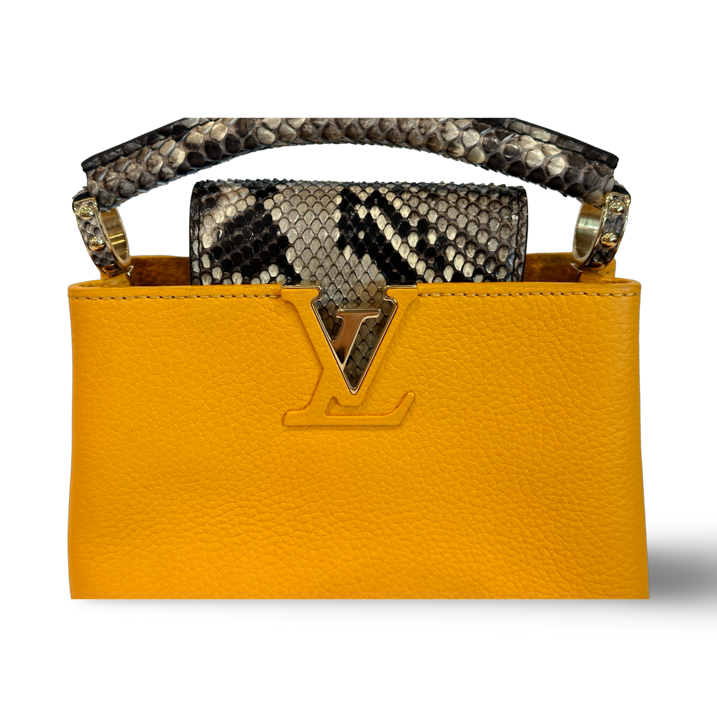 Louis Vuitton Mini Capucines Sneak Skin Yellow
