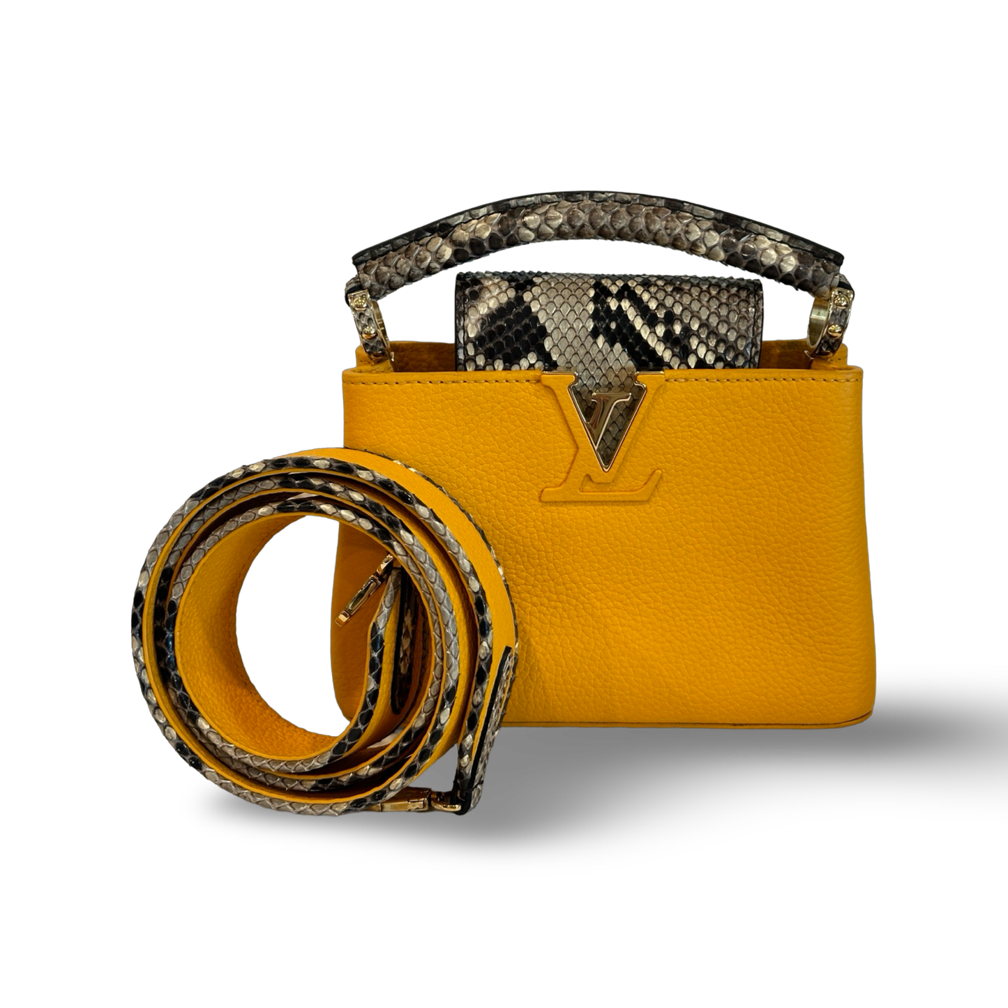 Louis Vuitton Mini Capucines Sneak Skin Yellow