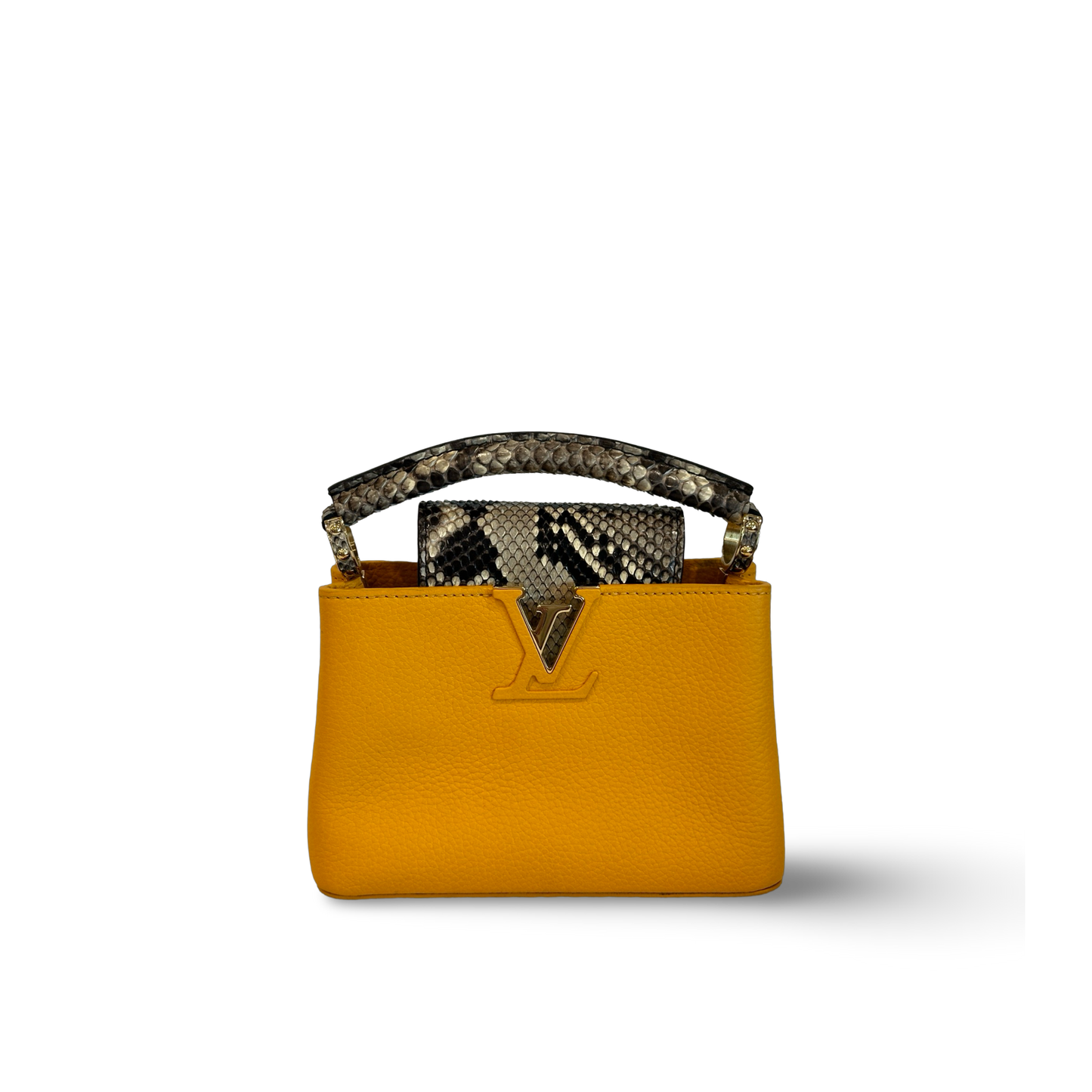 Louis Vuitton Mini Capucines Sneak Skin Yellow