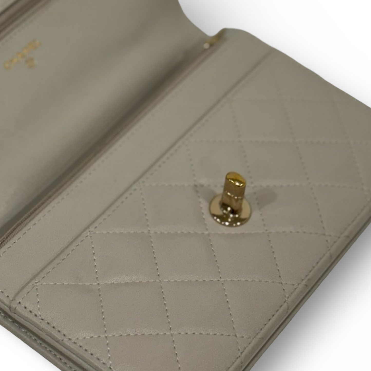 Chanel Quilted Lambskin Pearl Top Handle WOC Bag - SHW / Light Gray