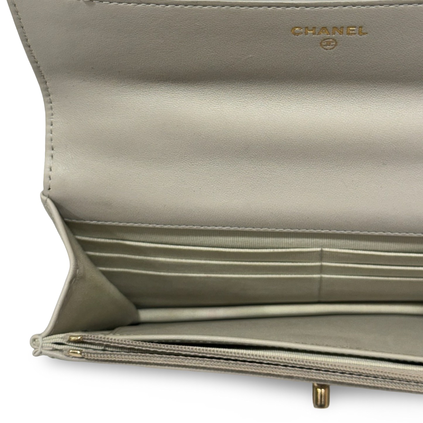 Chanel Quilted Lambskin Pearl Top Handle WOC Bag - SHW / Light Gray