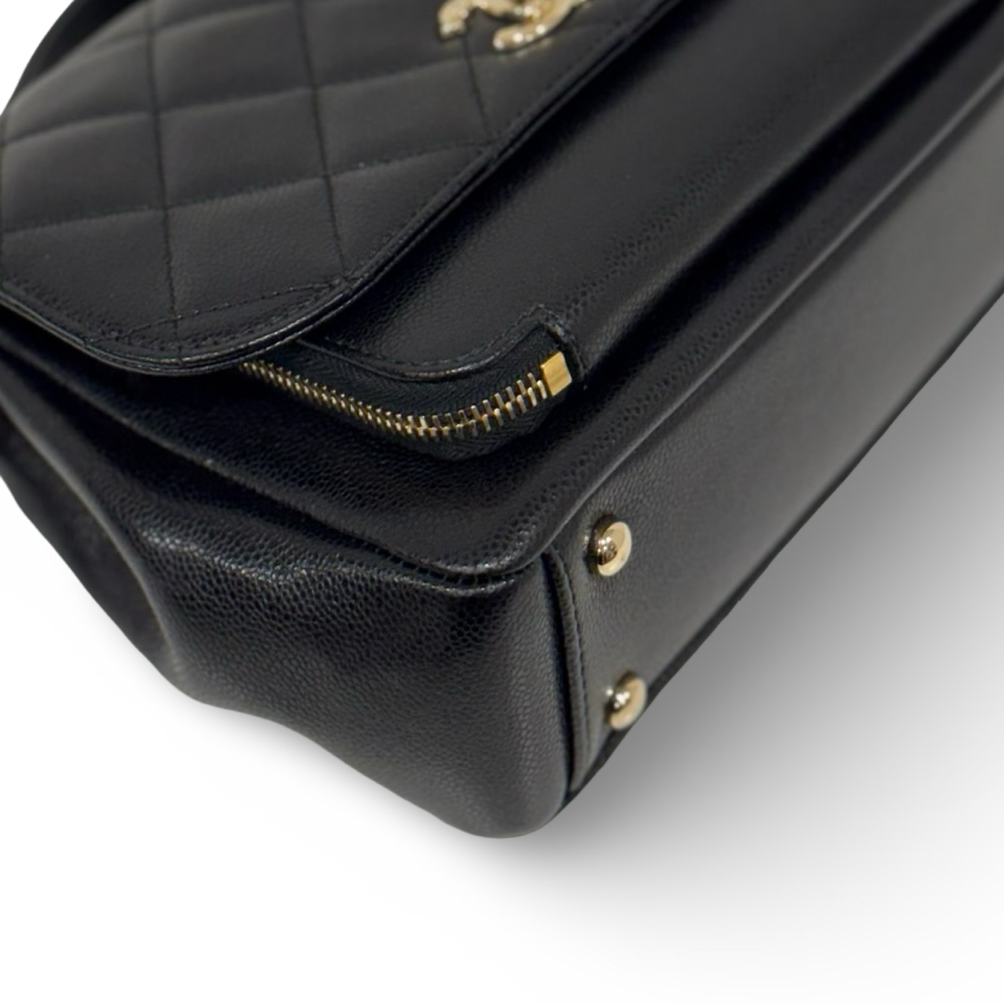 Chanel Quilted Caviar Large Business Affinity Flap - GHW / Black