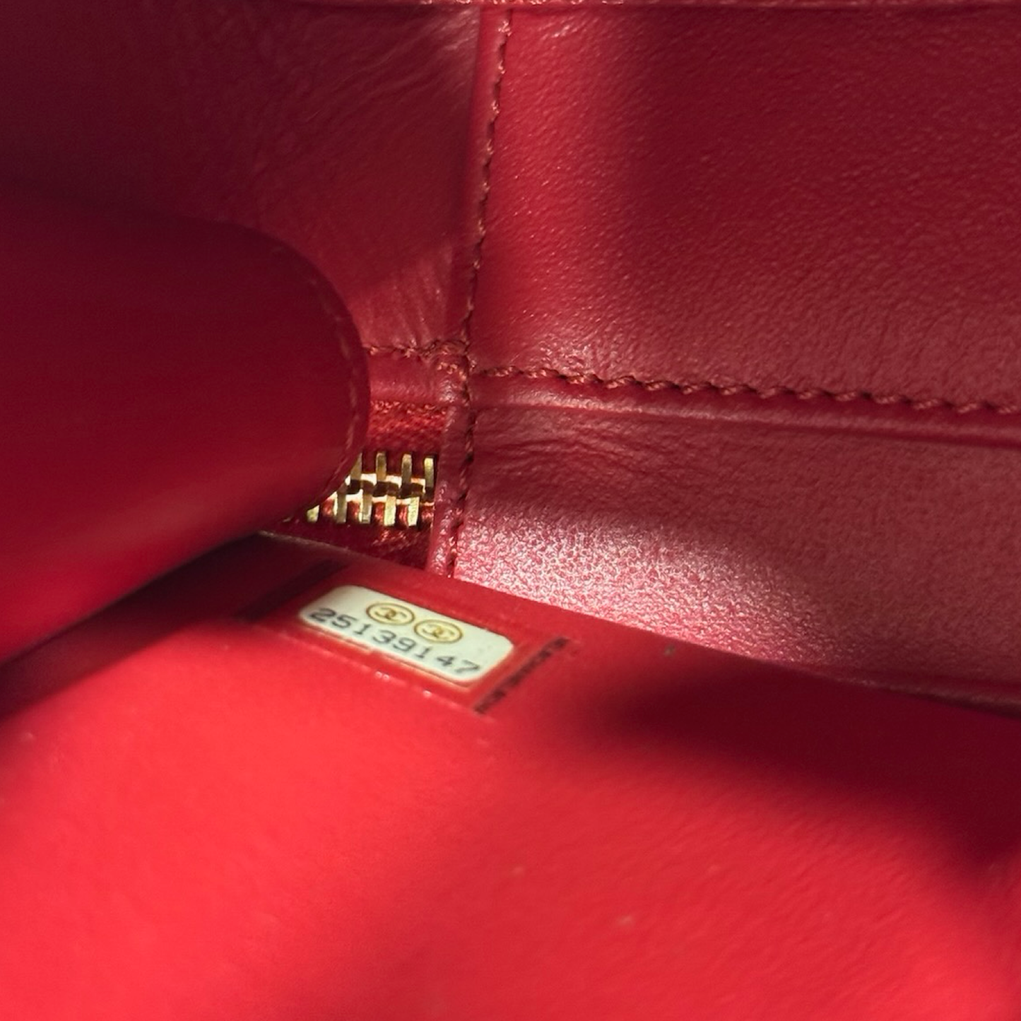 Chanel Quilted Caviar Small Vanity Case - GHW / Red