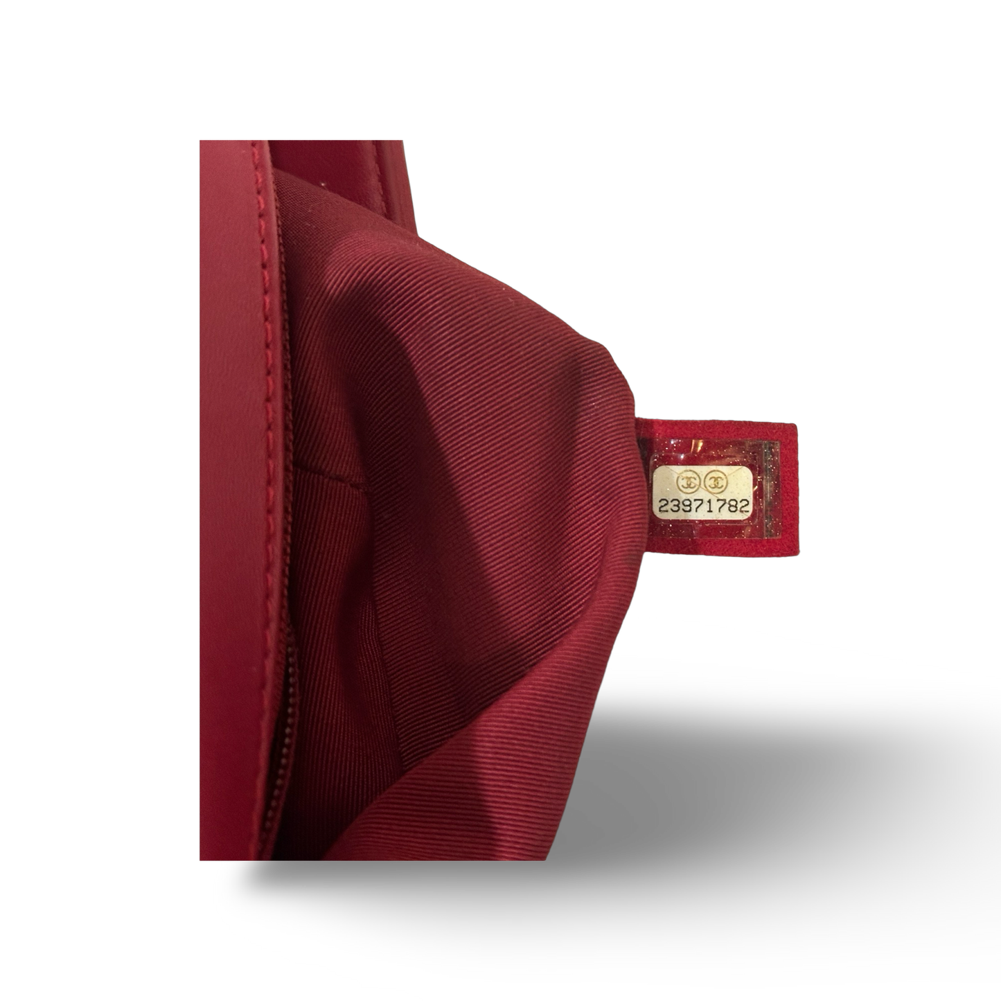 Chanel Classic Lambskin New Medium Boy Bag - GHW / Red