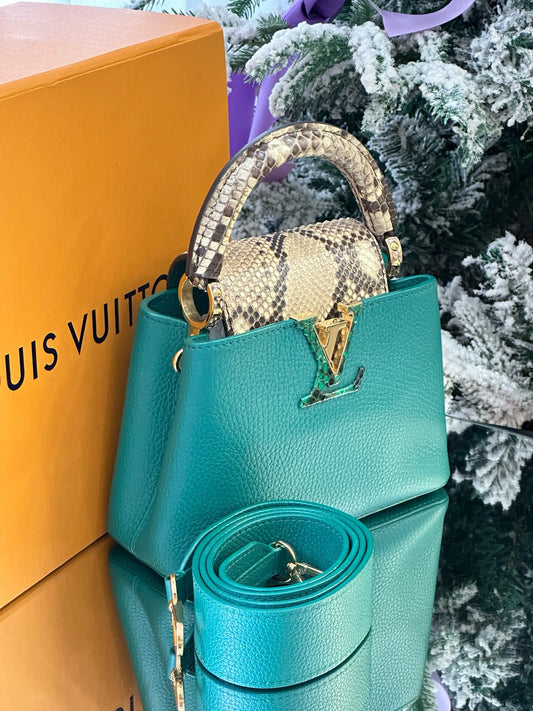 Louis Vuitton Python Capucines Mini Bag - GHW Green (B)