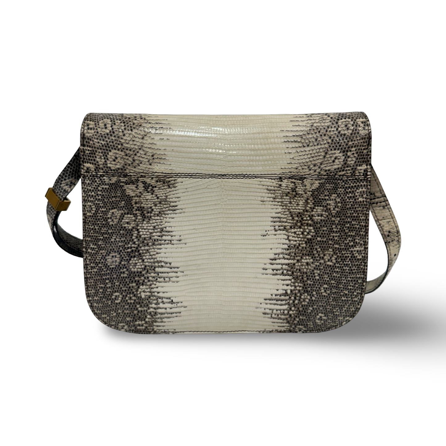 Celine Lizard Medium Classic Box - GHW / White