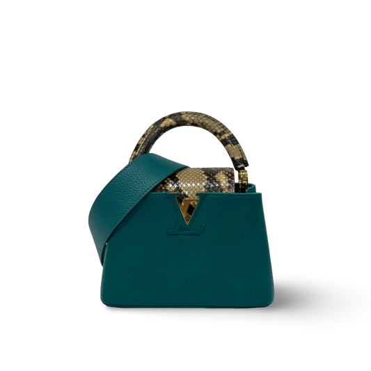 Louis Vuitton Python Mini Capucines Bag - GHW / Green