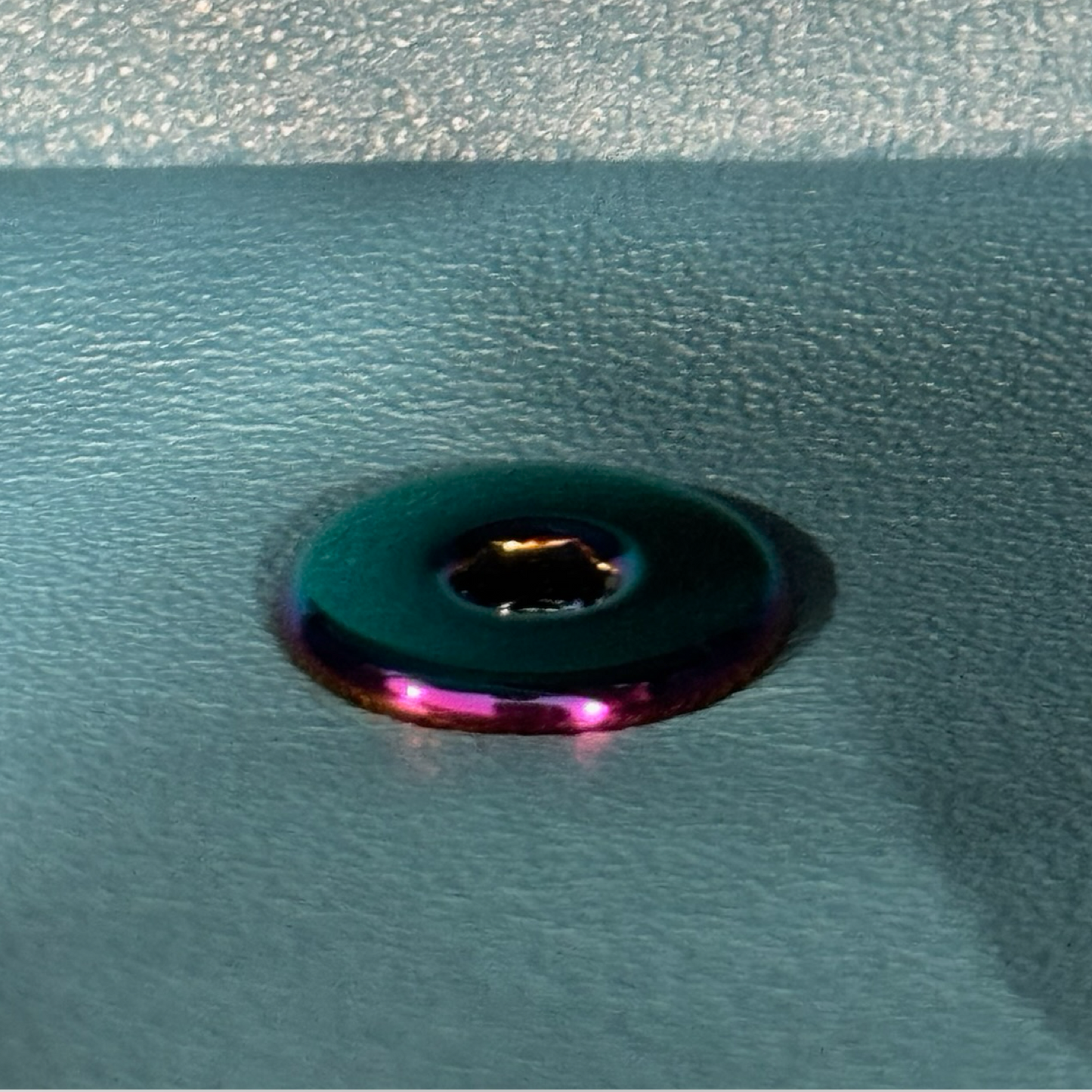 Chanel Quilted Lambskin Mini Rectangular Flap - Iridescent / Green Blue