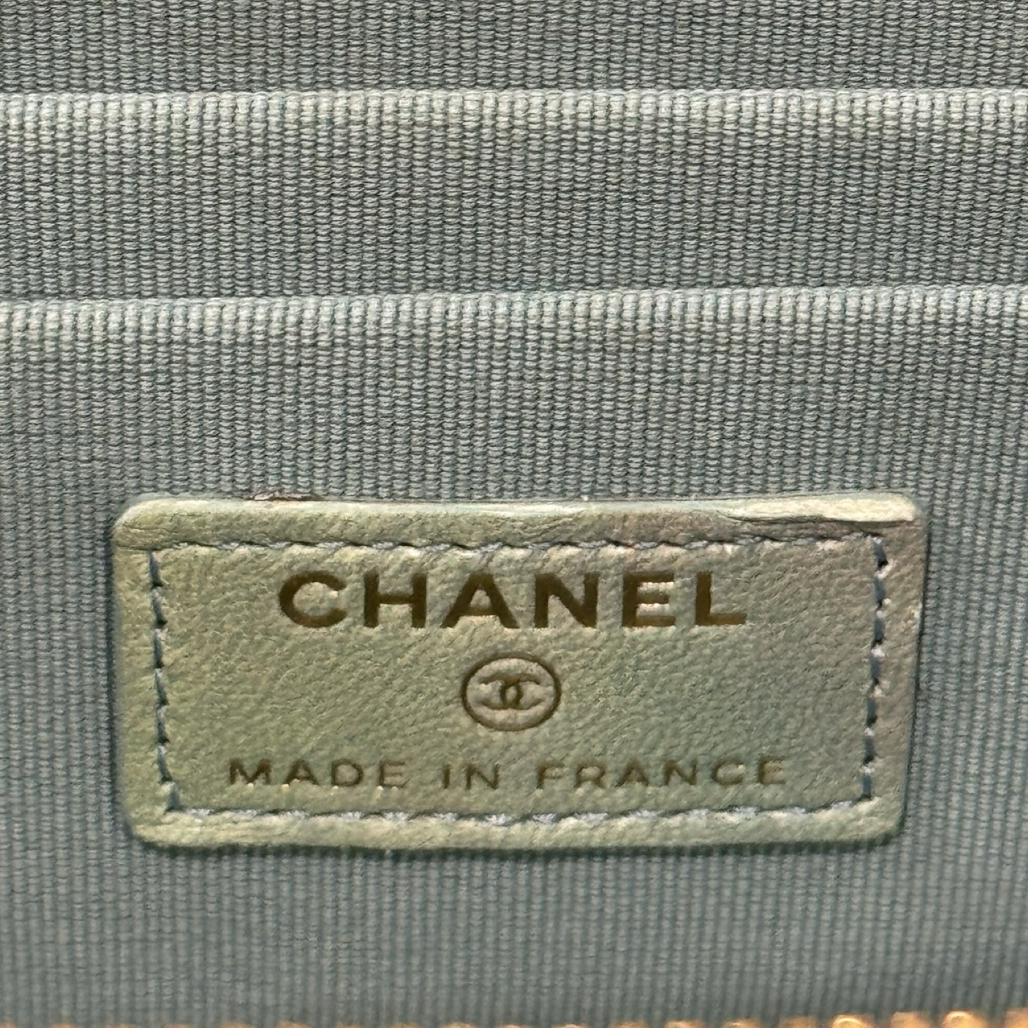 Chanel Quilted Lambskin Tophandle Small Vanity Box - GHW / Blue / Green