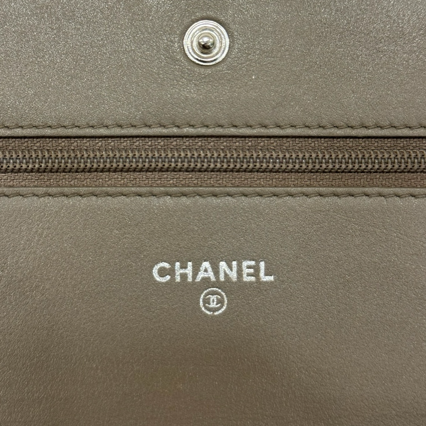 Chanel Quilted Patent Brilliant Wallet on Chain Bag- SHW / Brown