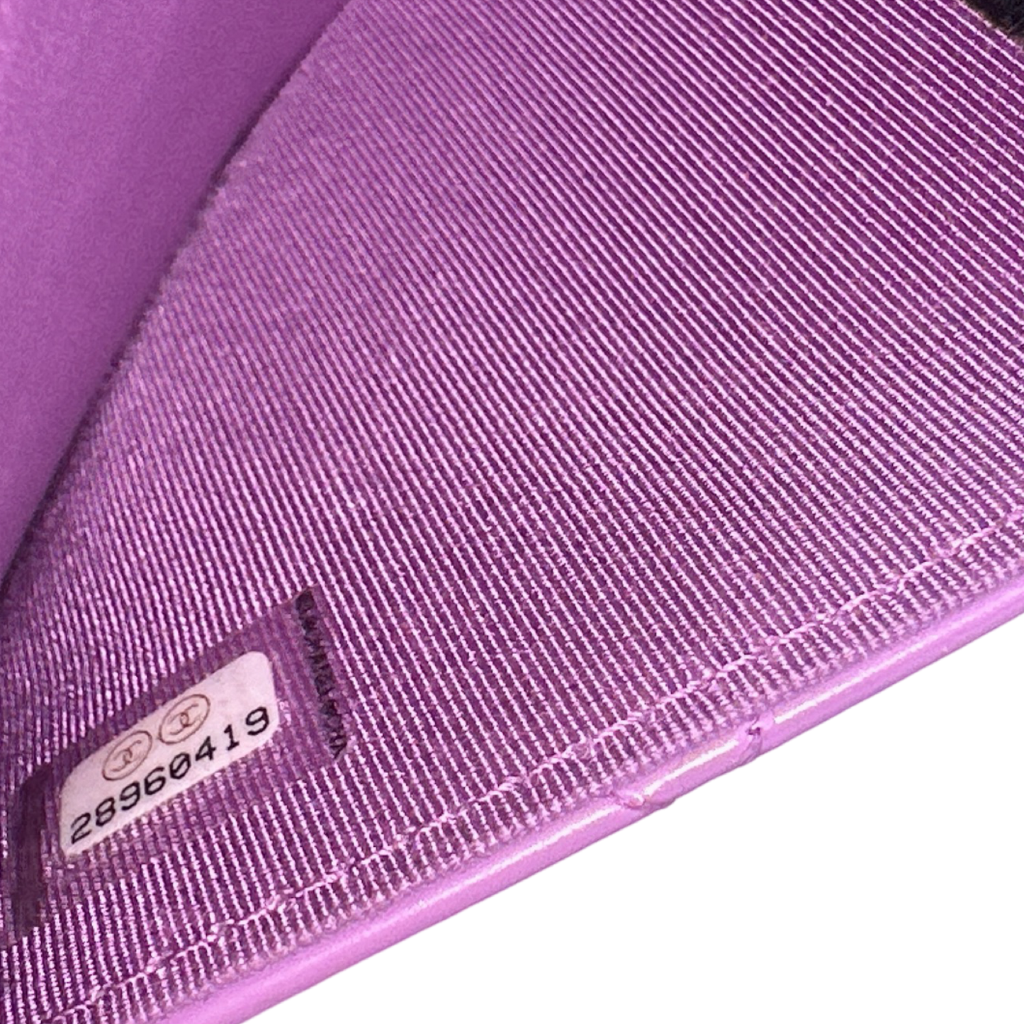 Chanel Classic Patent WOC Bag Gold (Purple)