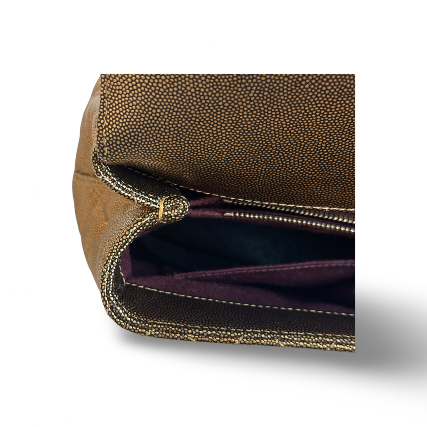 Chanel Classic Caviar Medium Coco Handle Bag (Bronze)