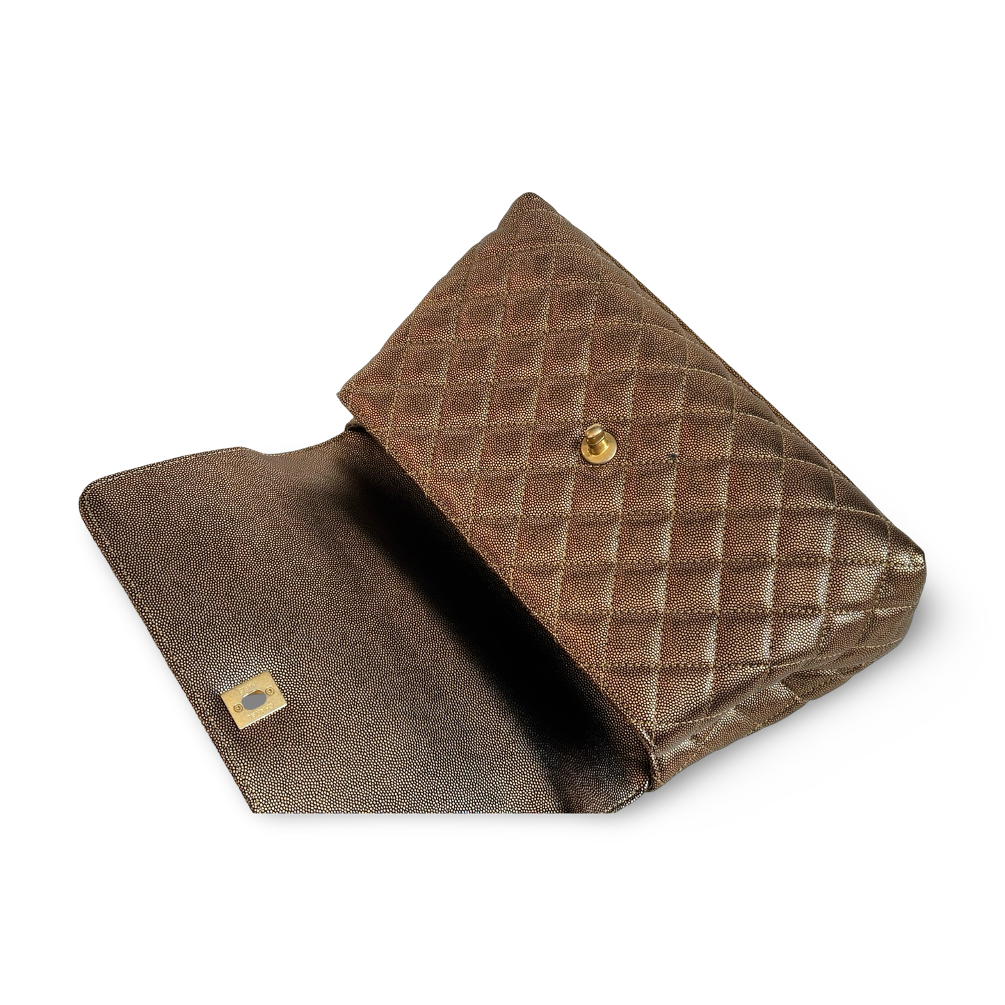 Chanel Classic Caviar Medium Coco Handle Bag (Bronze)