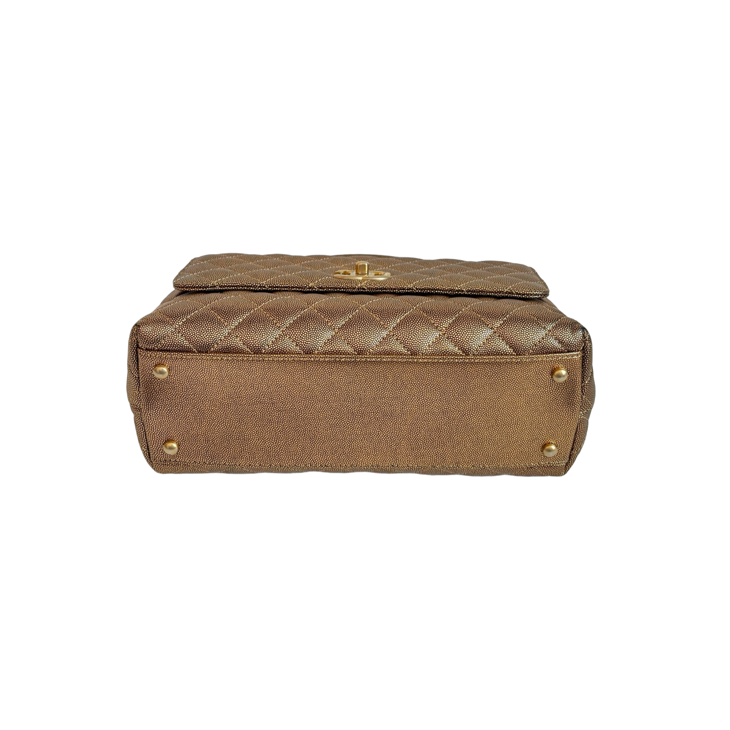 Chanel Classic Caviar Medium Coco Handle Bag (Bronze)
