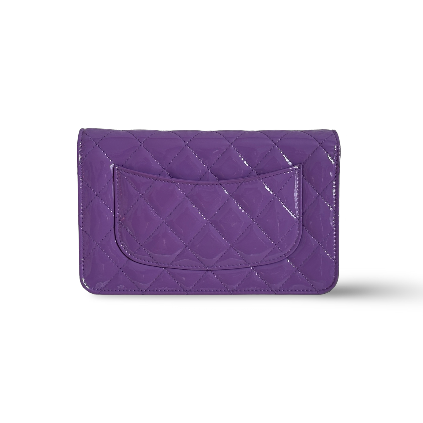 Chanel Classic Patent WOC Bag Gold (Purple)