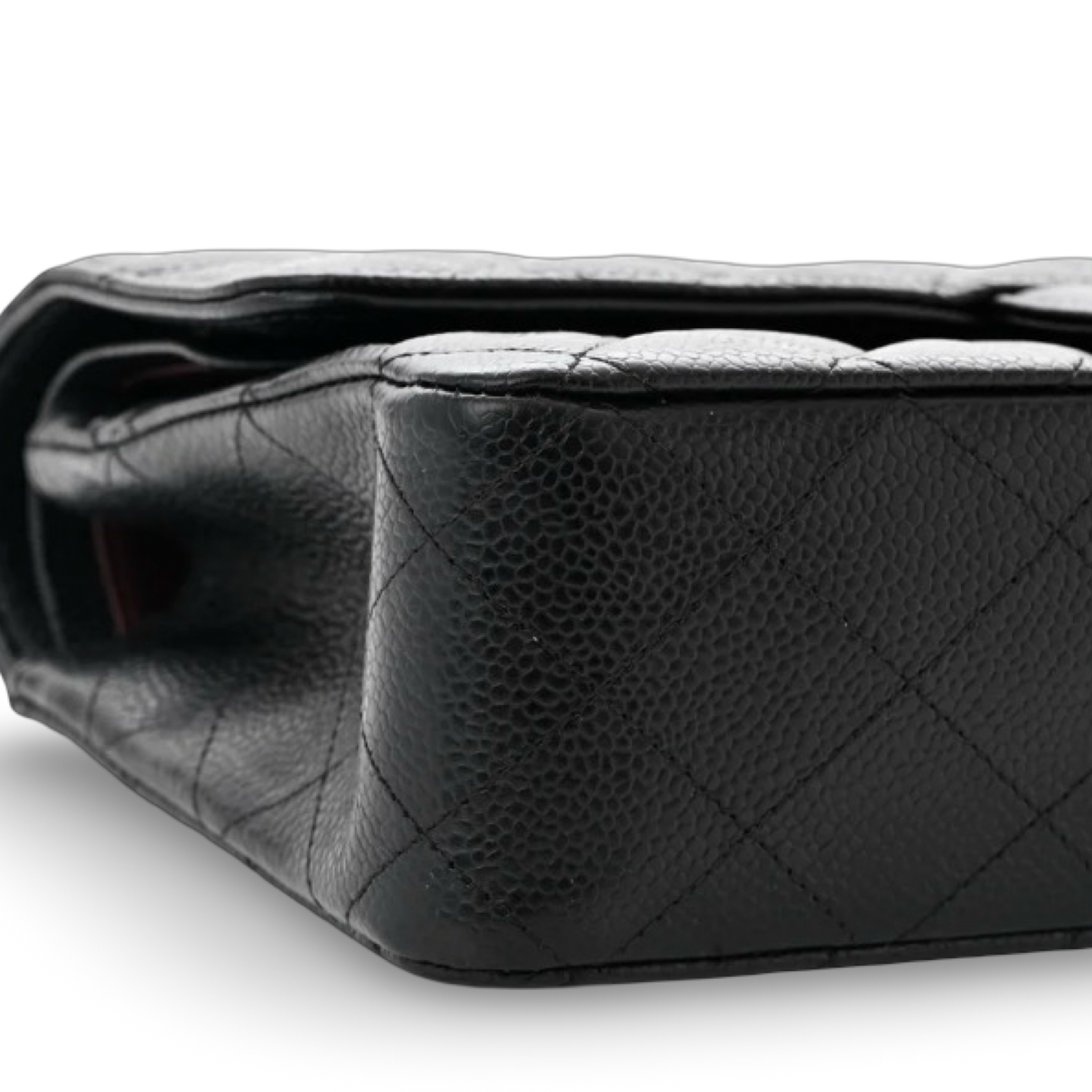 Chanel Quilted Caviar Medium Double Flap - GHW / Black