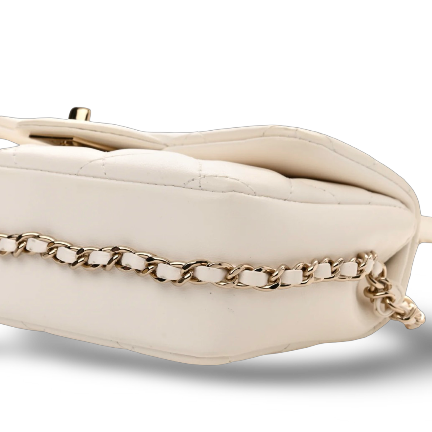 Chanel Quilted Lambskin Mini My Precious Flap - GHW / White