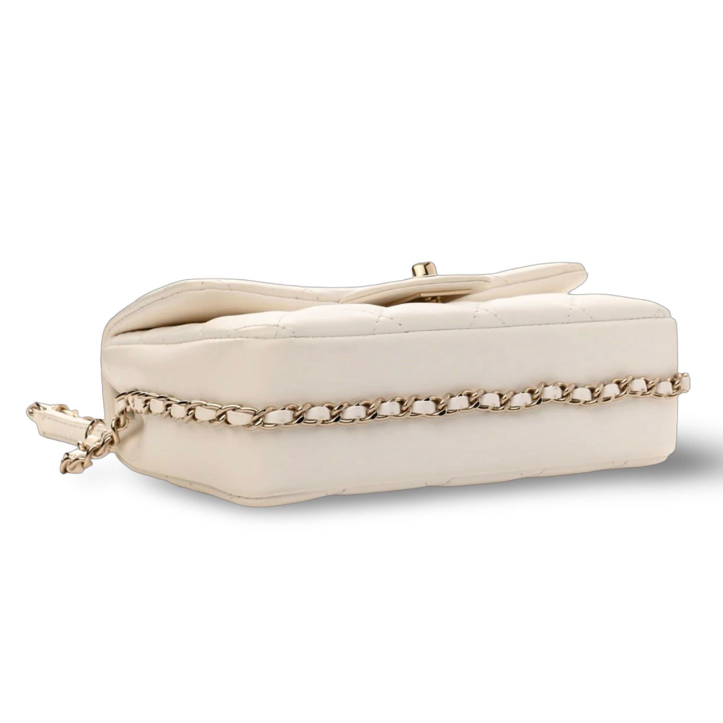 Chanel Quilted Lambskin Mini My Precious Flap - GHW / White