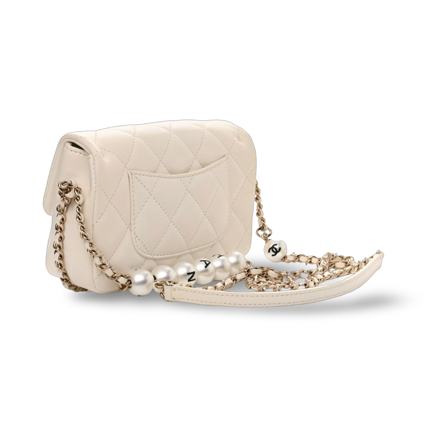 Chanel Quilted Lambskin Mini My Precious Flap - GHW / White