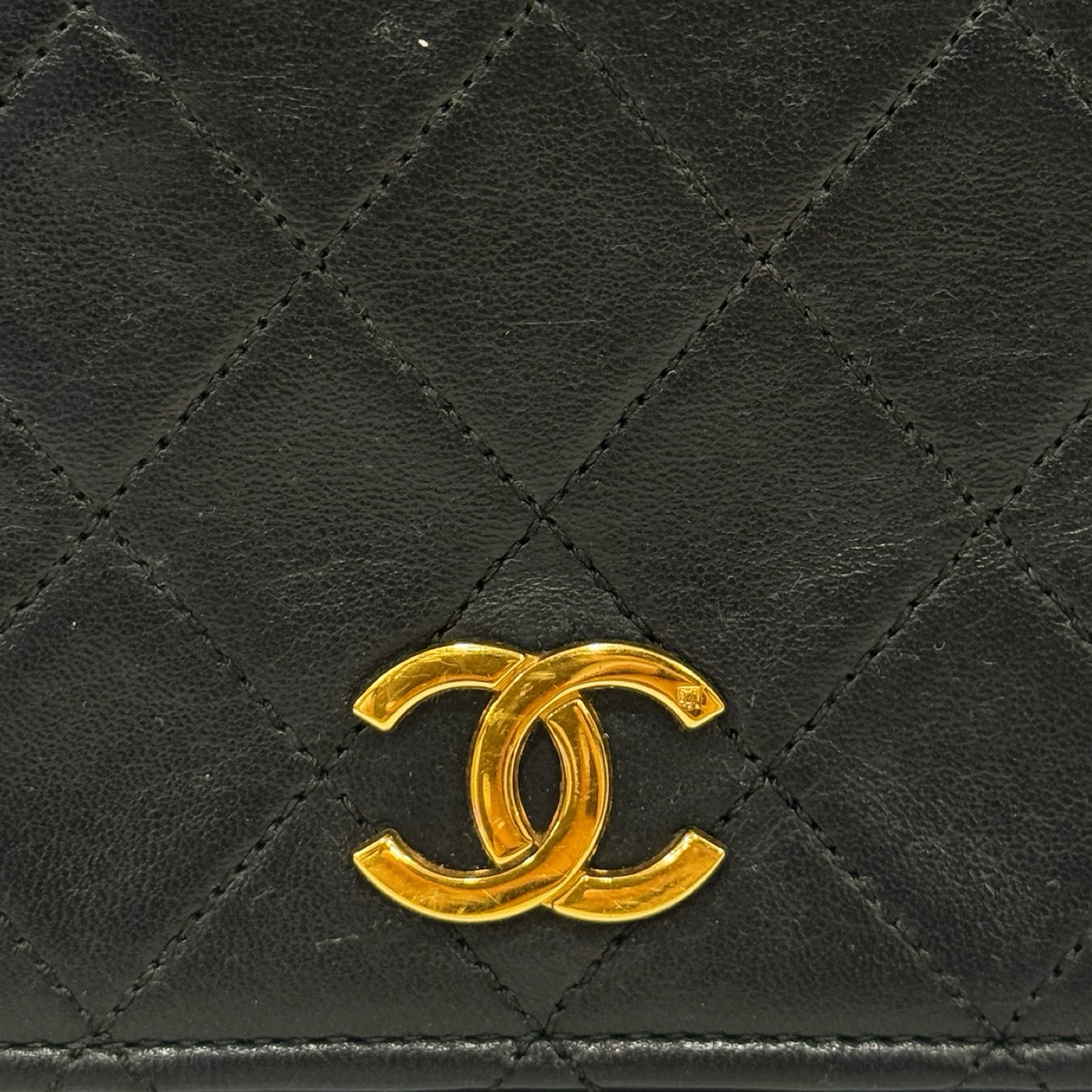 Chanel Vintage Quilted Lambskin WOC - GHW / Black