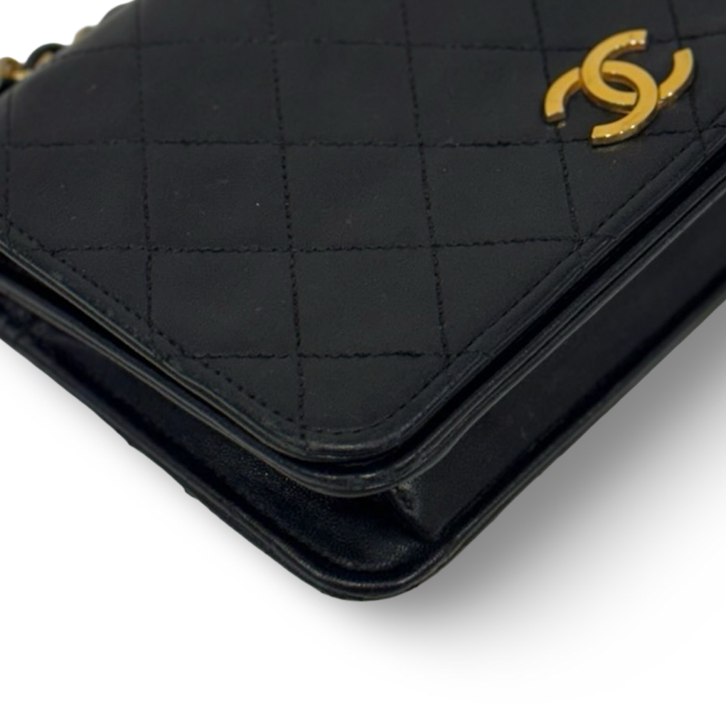Chanel Vintage Quilted Lambskin WOC - GHW / Black