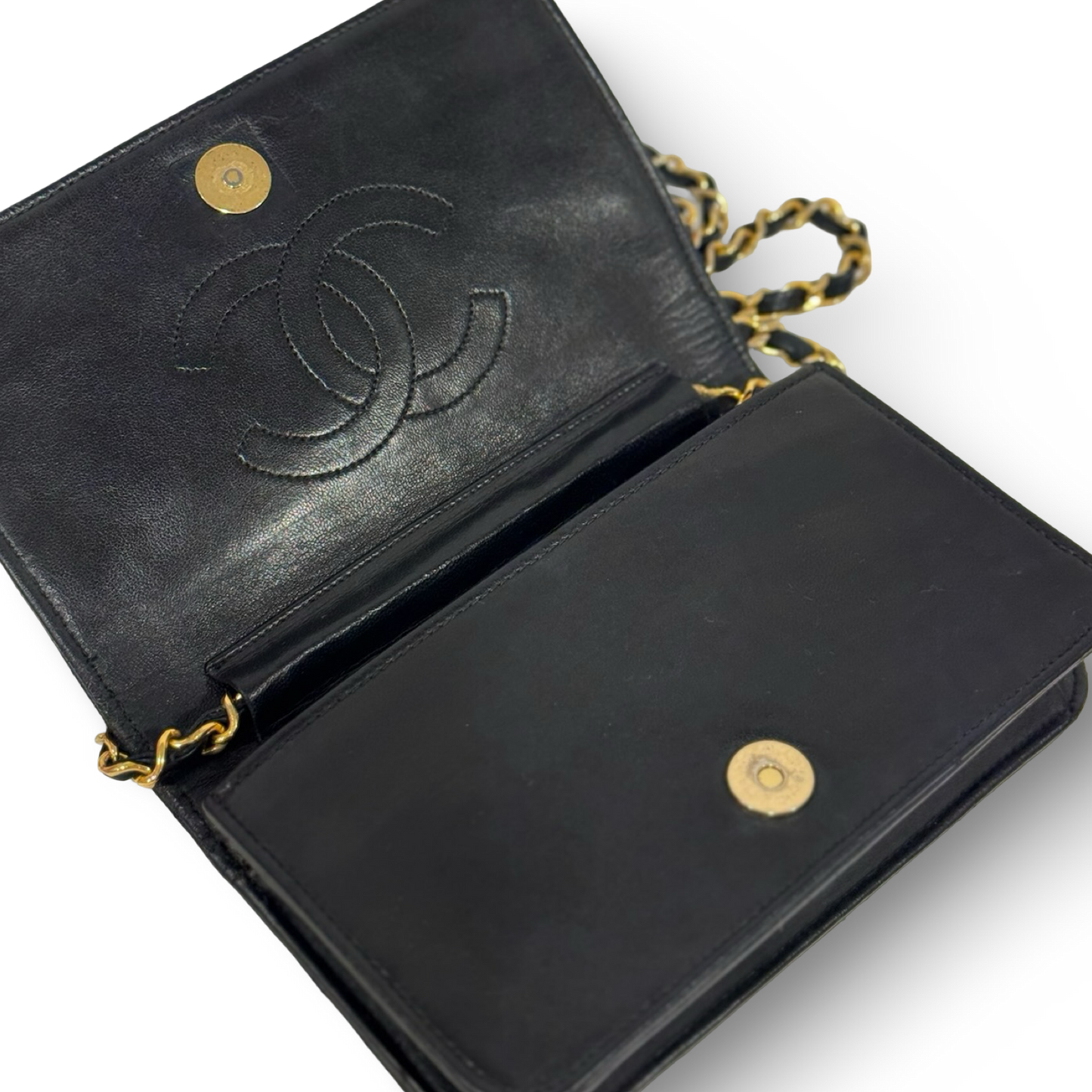 Chanel Vintage Quilted Lambskin WOC - GHW / Black