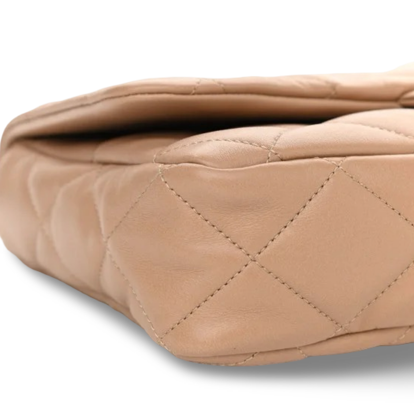 Chanel Lambskin Quilted Large CC Funky Town Flap - GHW / Beige