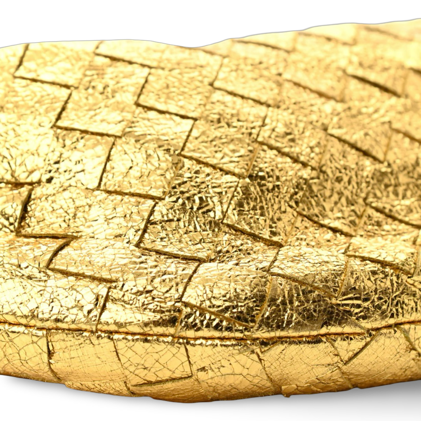 Bottega Veneta Metallic Nappa Intrecciato Mini Jodie - Gold