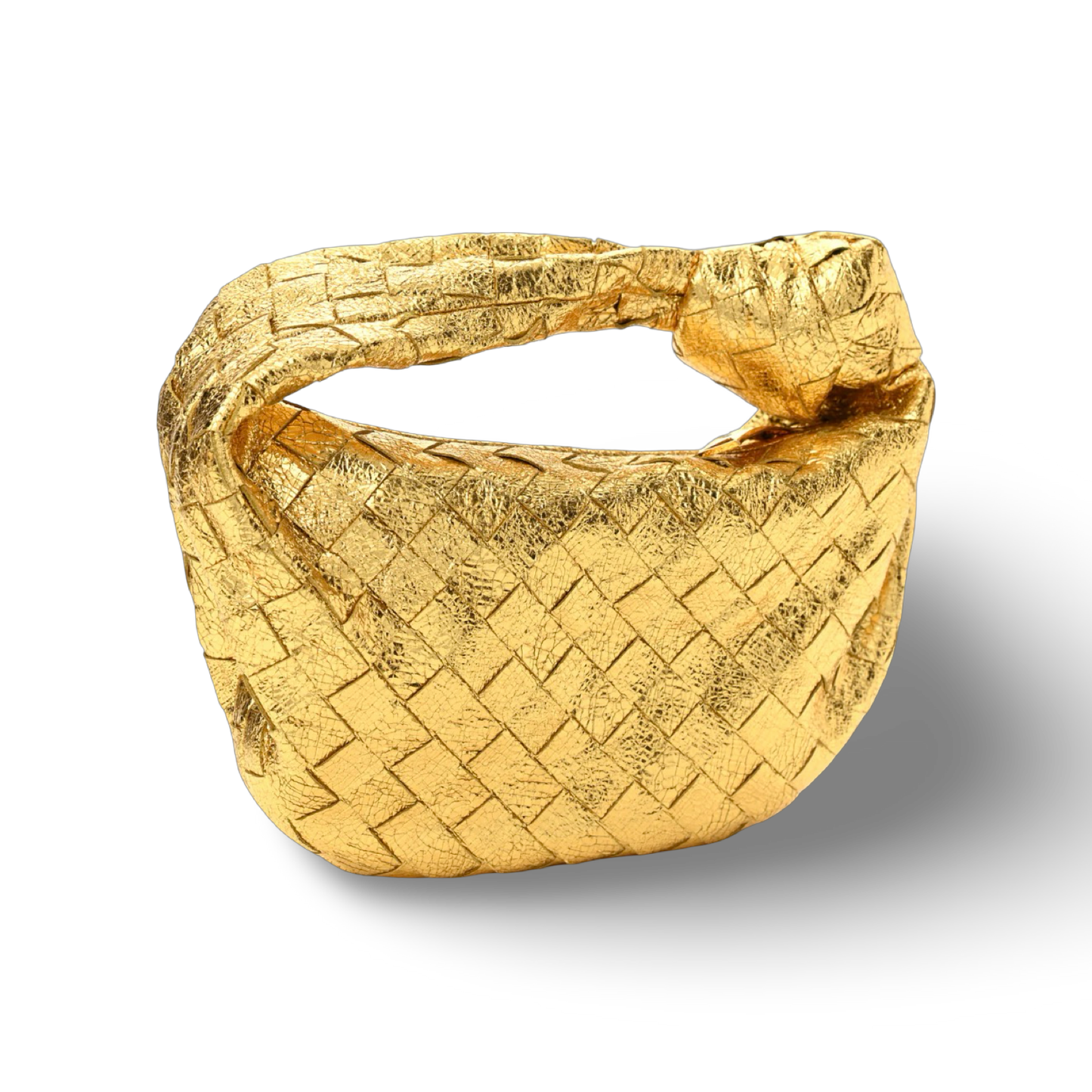 Bottega Veneta Metallic Nappa Intrecciato Mini Jodie - Gold