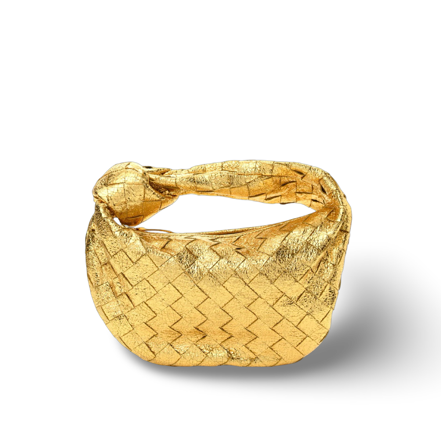Bottega Veneta Metallic Nappa Intrecciato Mini Jodie - Gold