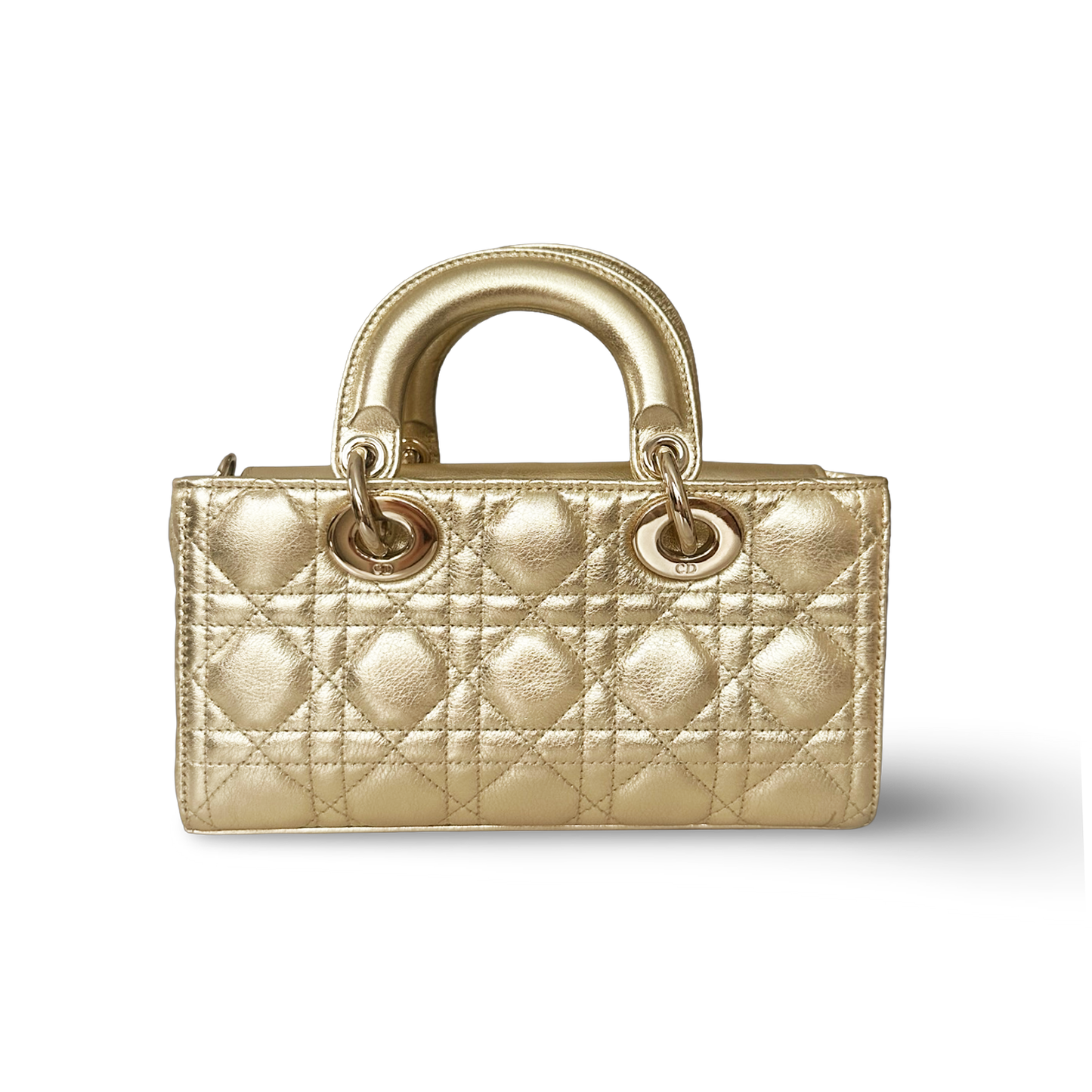 Dior Cannage Lambskin Small Lady D Joy Bag - GHW / Gold