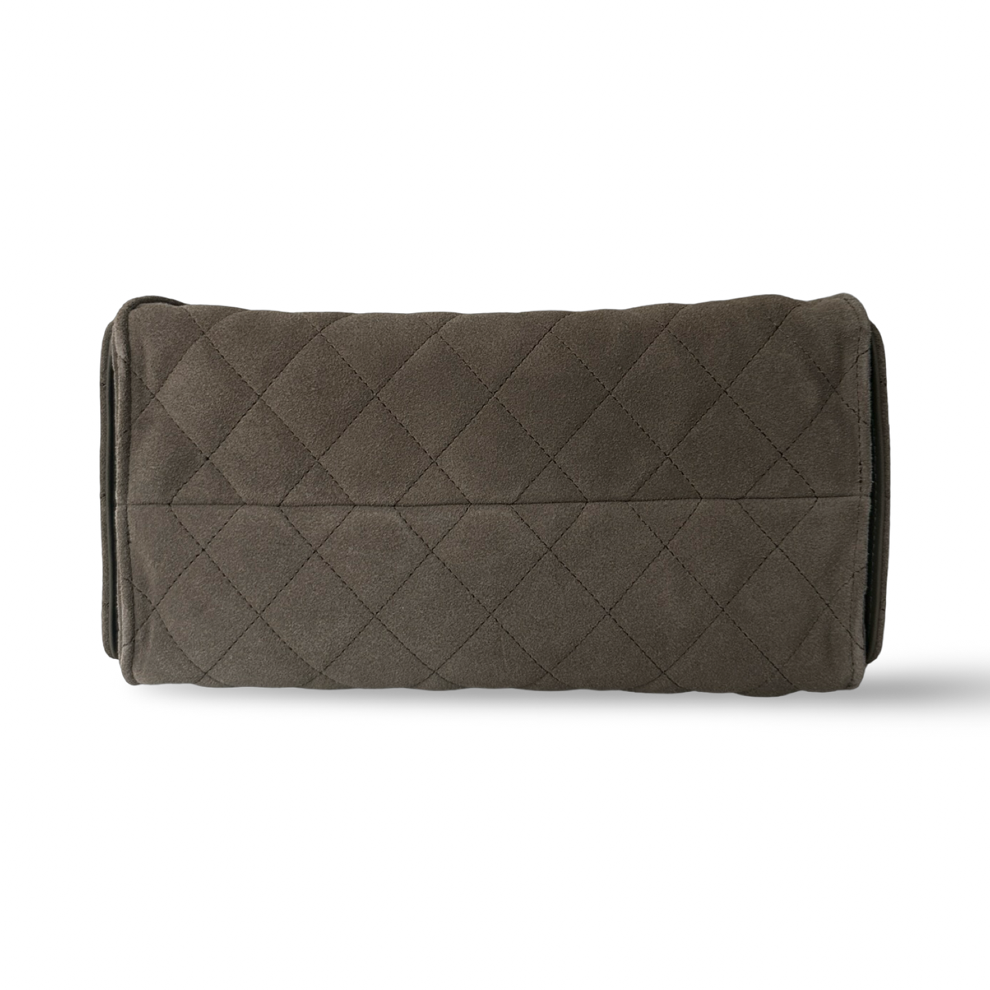 Chanel Quilted Suede Small 25 Bag - GHW / Gray