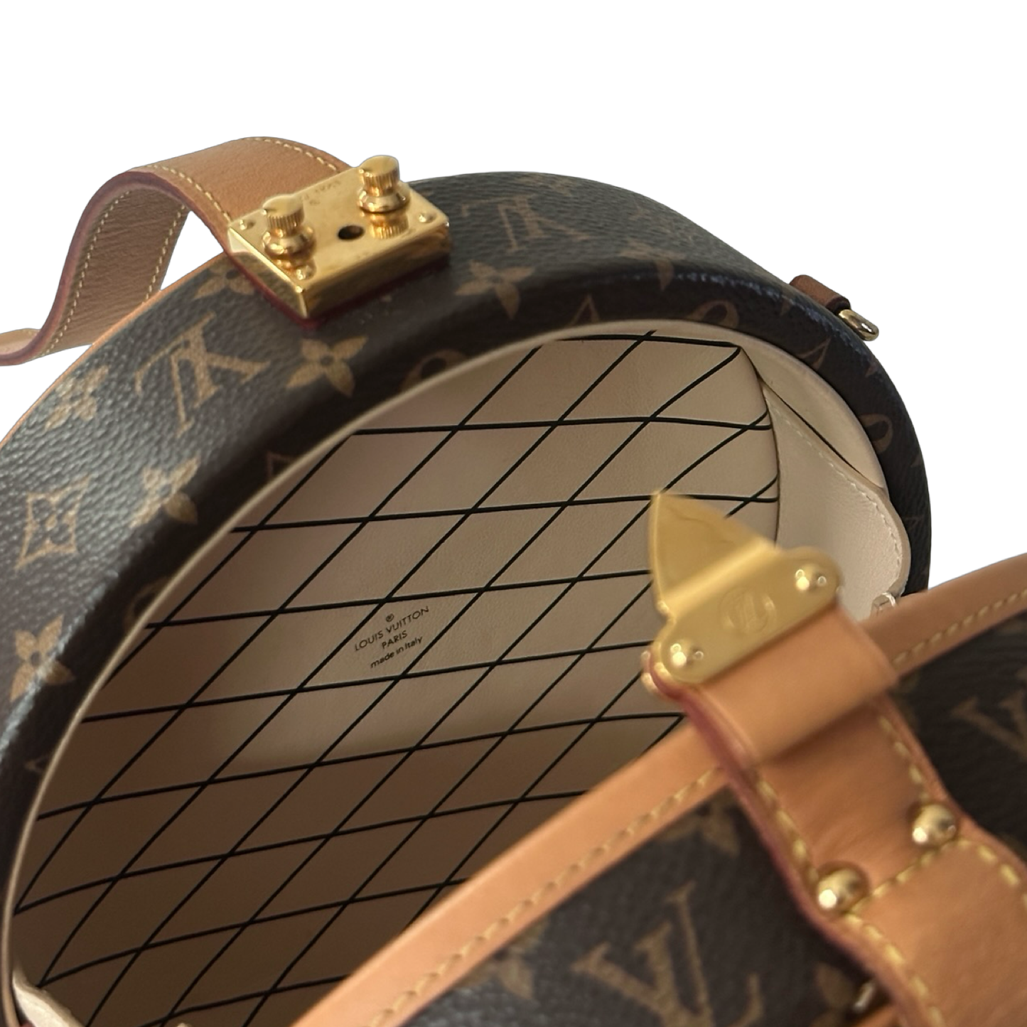 Louis Vuitton Monogram Petite Boite Chapeau Bag - GHW / Brown