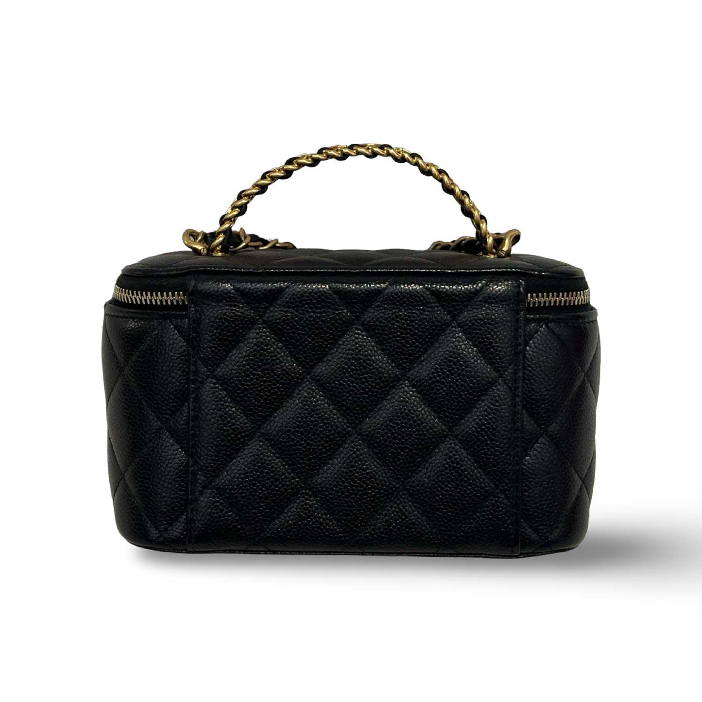 Chanel Caviar Quilted Pick Me Up Vanity Case Black